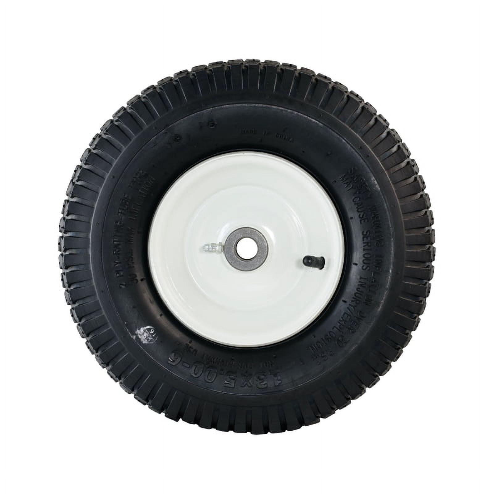 Marathon 13 x 5.00-6, 3" Centered Hub Pneumatic Riding Lawn Mower Front Tire - Image 2