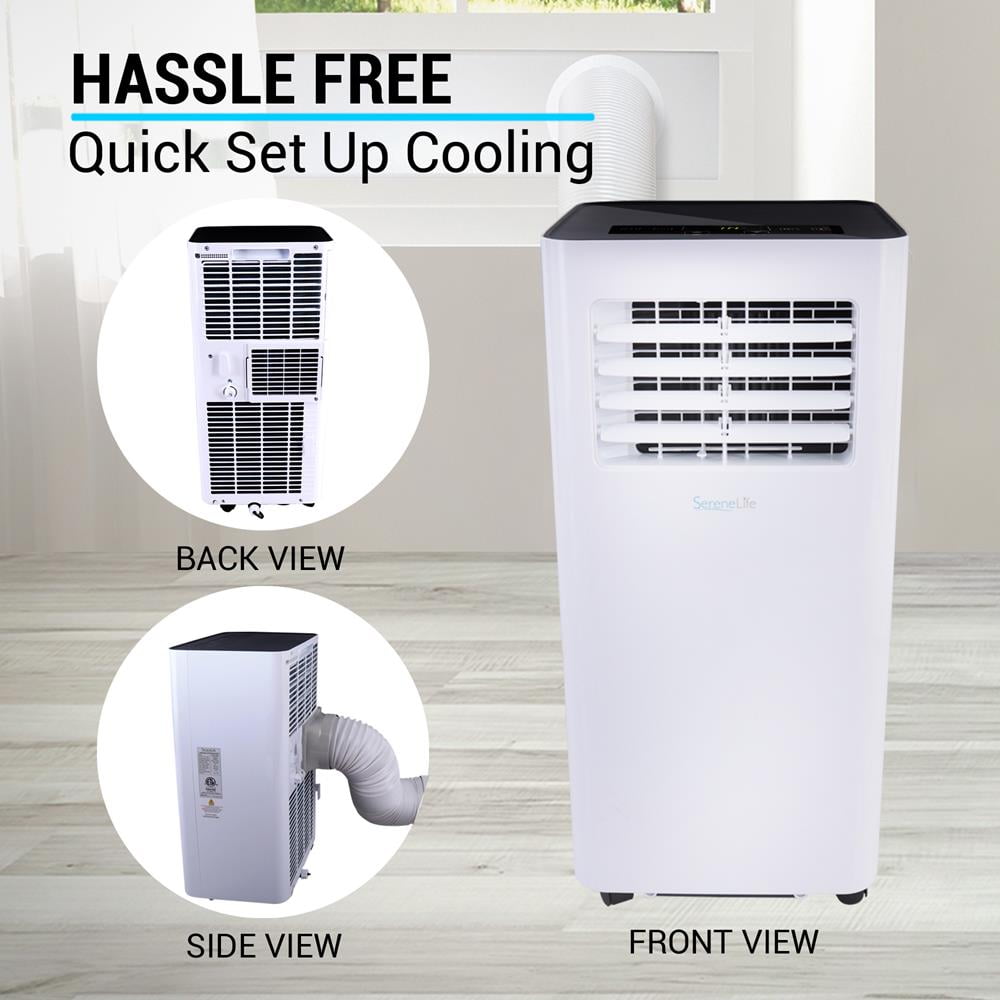 SereneLife SLPAC105W 300 Sq Ft 10000 BTU Portable Air Conditioner w/Remote - Image 2