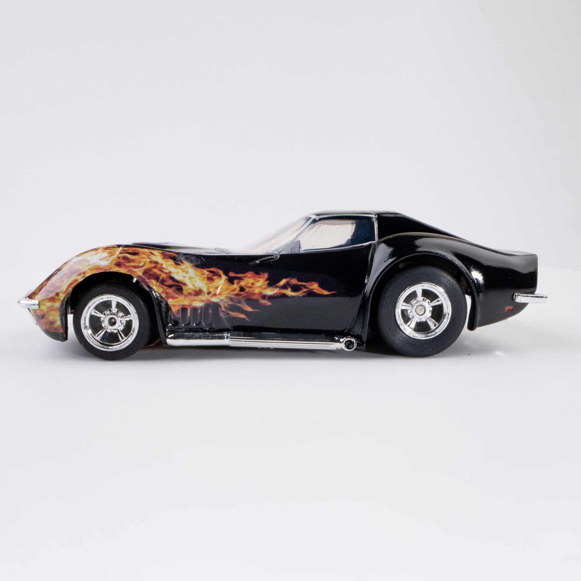 AFX Racing AFX22051 HO Scale 1968 Corvette 427 Black Flame Slot Car - Image 2