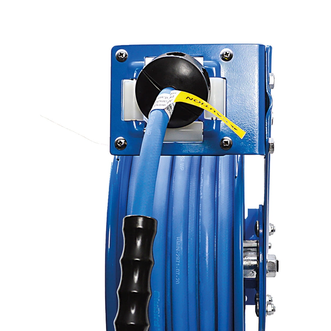 BluBird 3/8" Retractable Air Hose Reel, 300 PSI Rubber Hose, Heavy-Duty Steel Construction, Wall/Ceiling Mount - Image 4