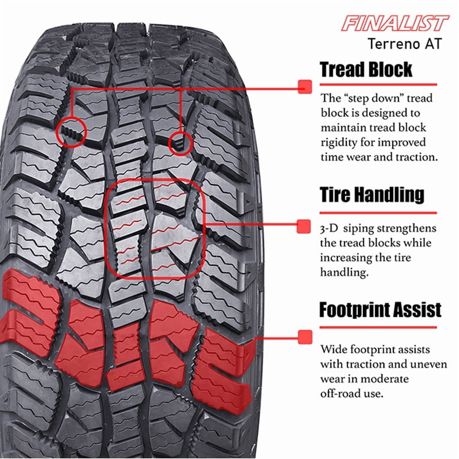 Finalist Terreno A/T 265/70R17 115T SUV All Season All Terrain Tire 265/70/17 (Tire Only) - Image 2