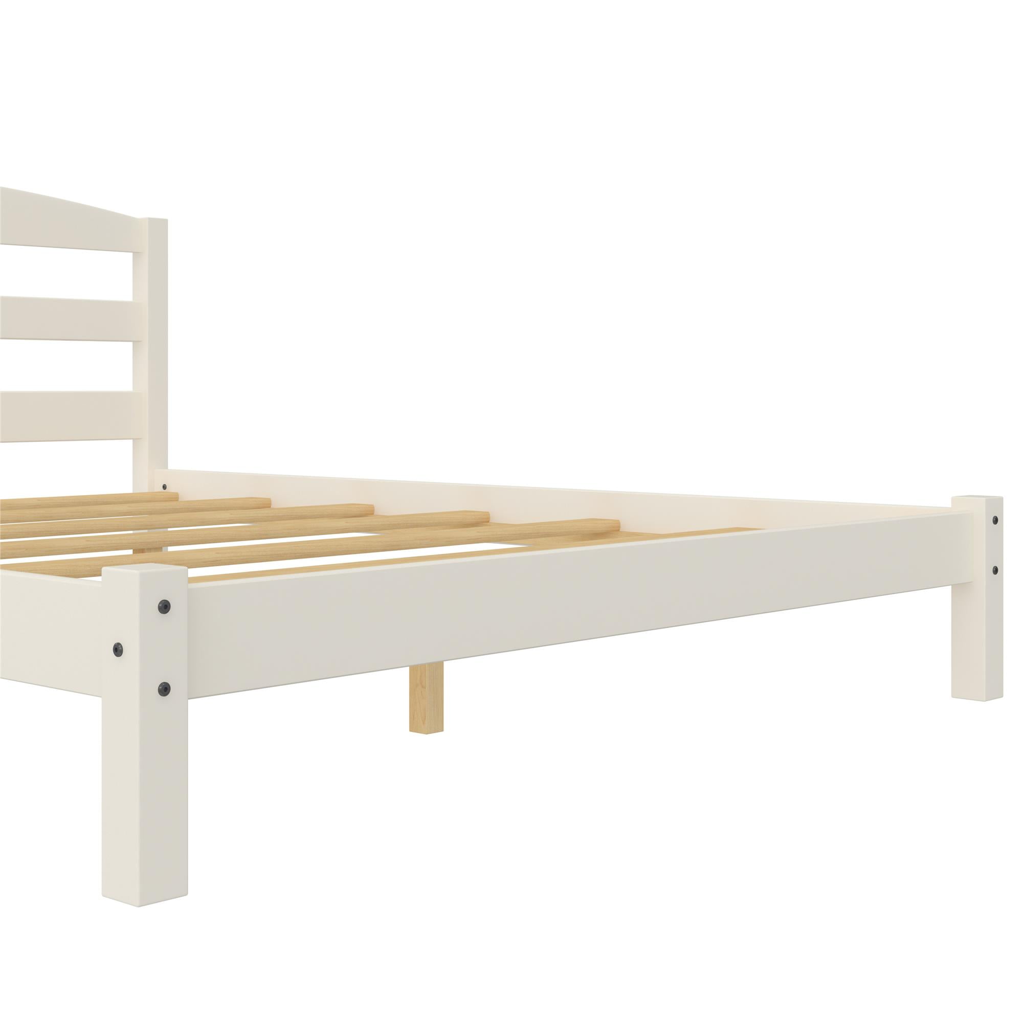 Better Homes & Gardens Leighton Solid Wood Platform Bed Frame, Full, White - Image 6
