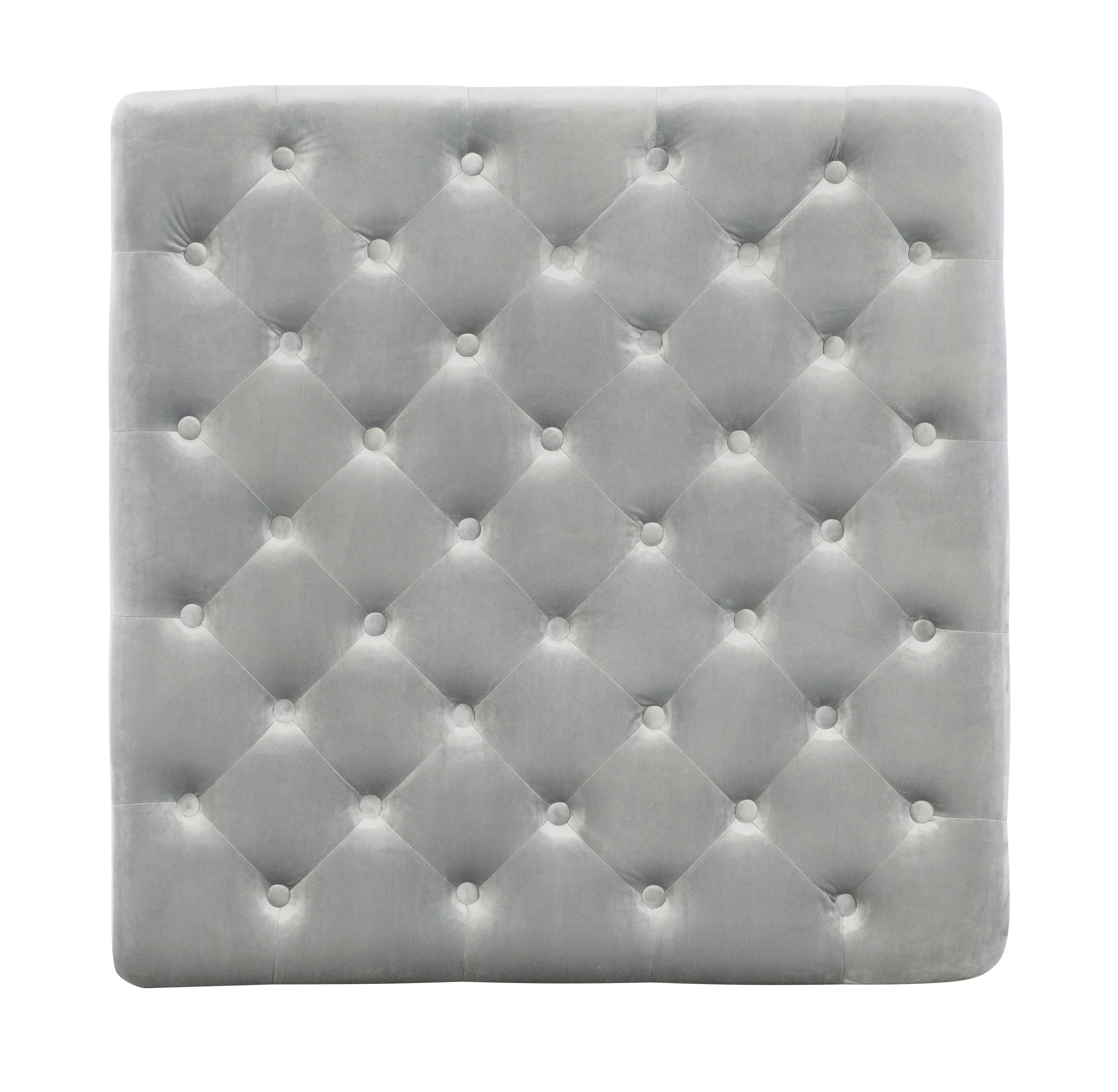 Linon Isabelle Velvet Square Tufted Ottoman, Multiple Colors - Image 3