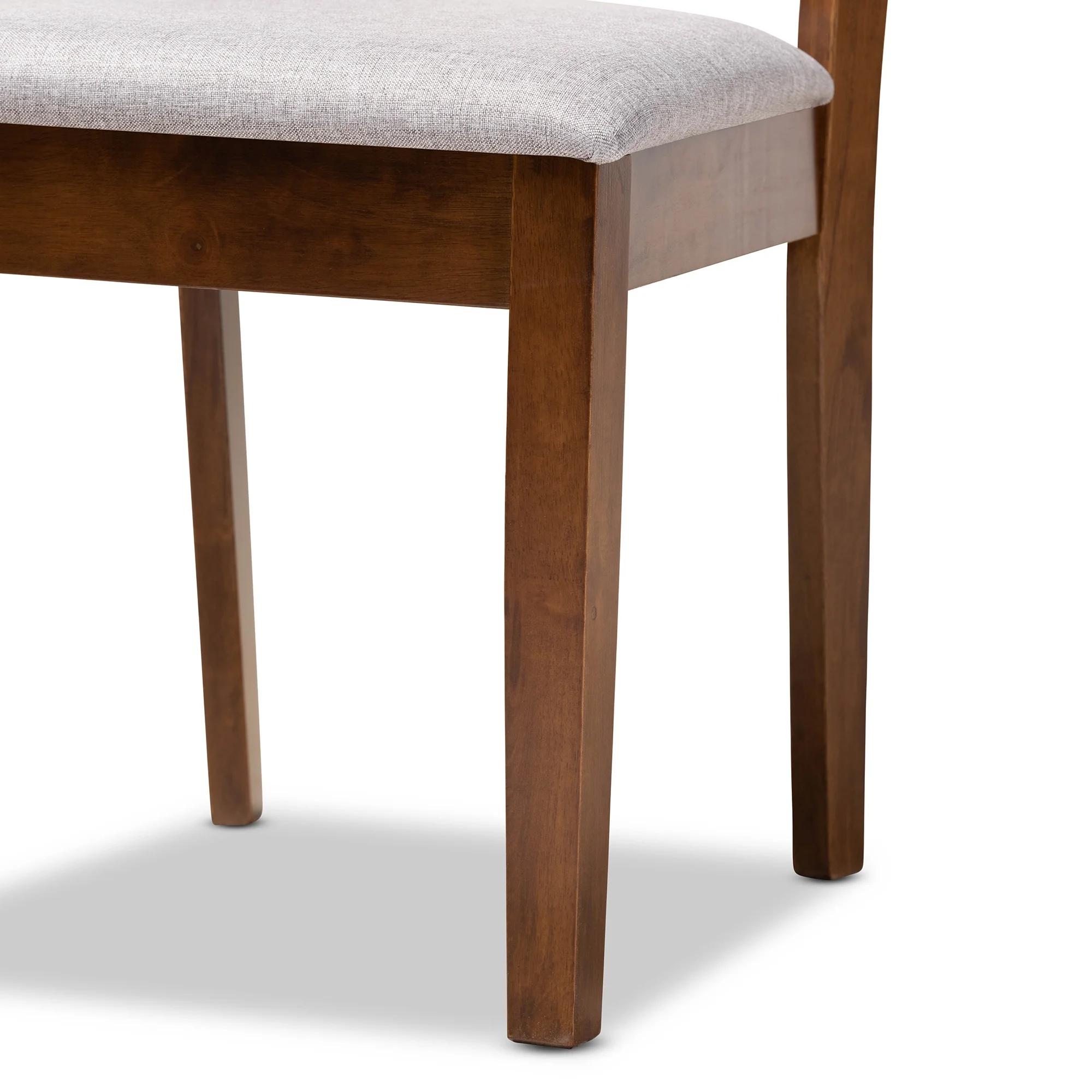 Baxton Studio Gustavo Modern Dining Set, Walnut - Image 3