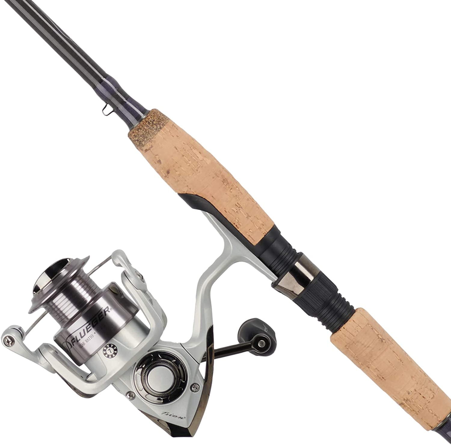 Pflueger Trion Spinning Combo New Model 30 Size Reel - 6'6" - M - 2pc with Fenwick Eagle Rod & Berkley Flicker Shad Baits - Image 2