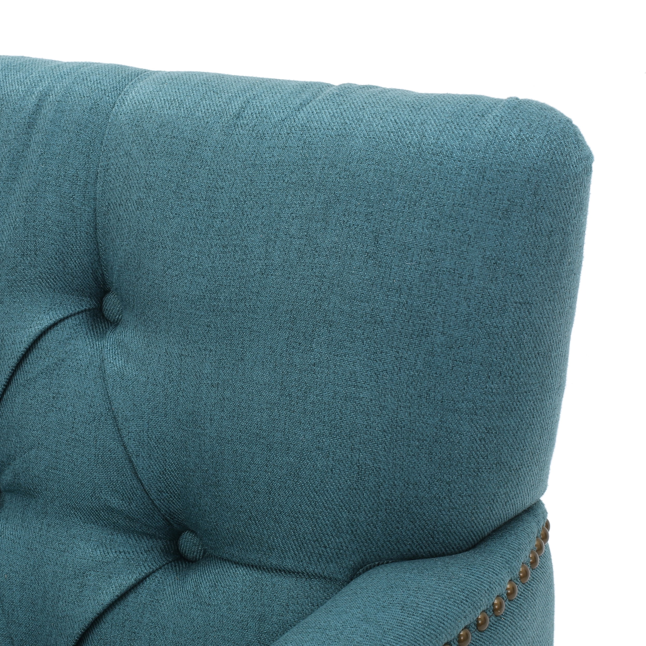 Noble House Madrid Dark Teal Fabric Club Chair, Blue - Image 9