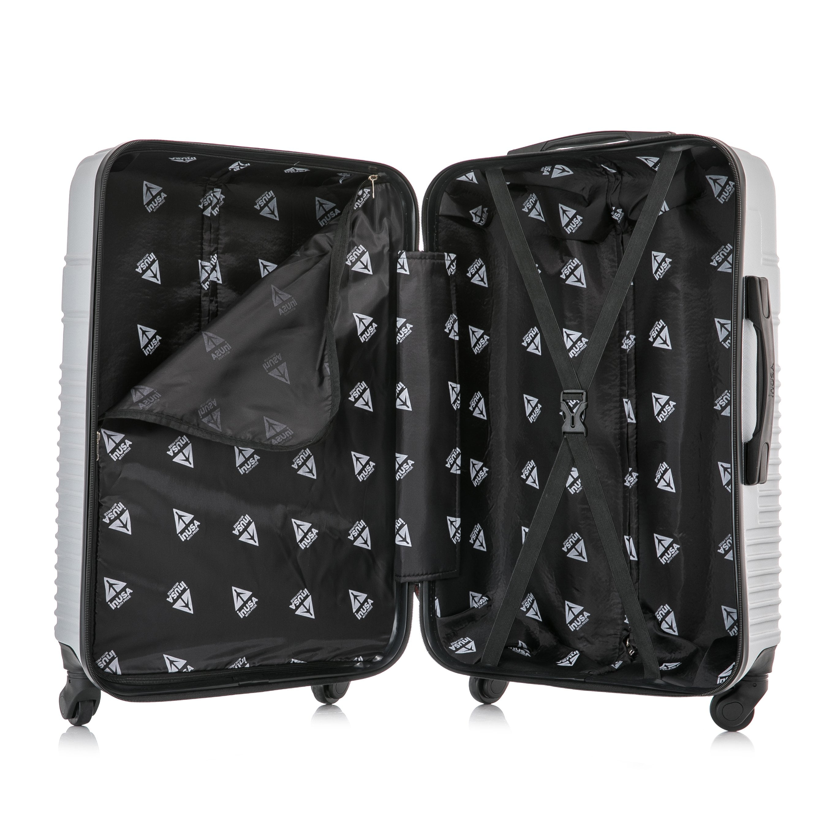 InUSA Resilience 28" Hardside Lightweight Luggage with Spinner Wheels, Handle, and Trolley, Silver - Image 9