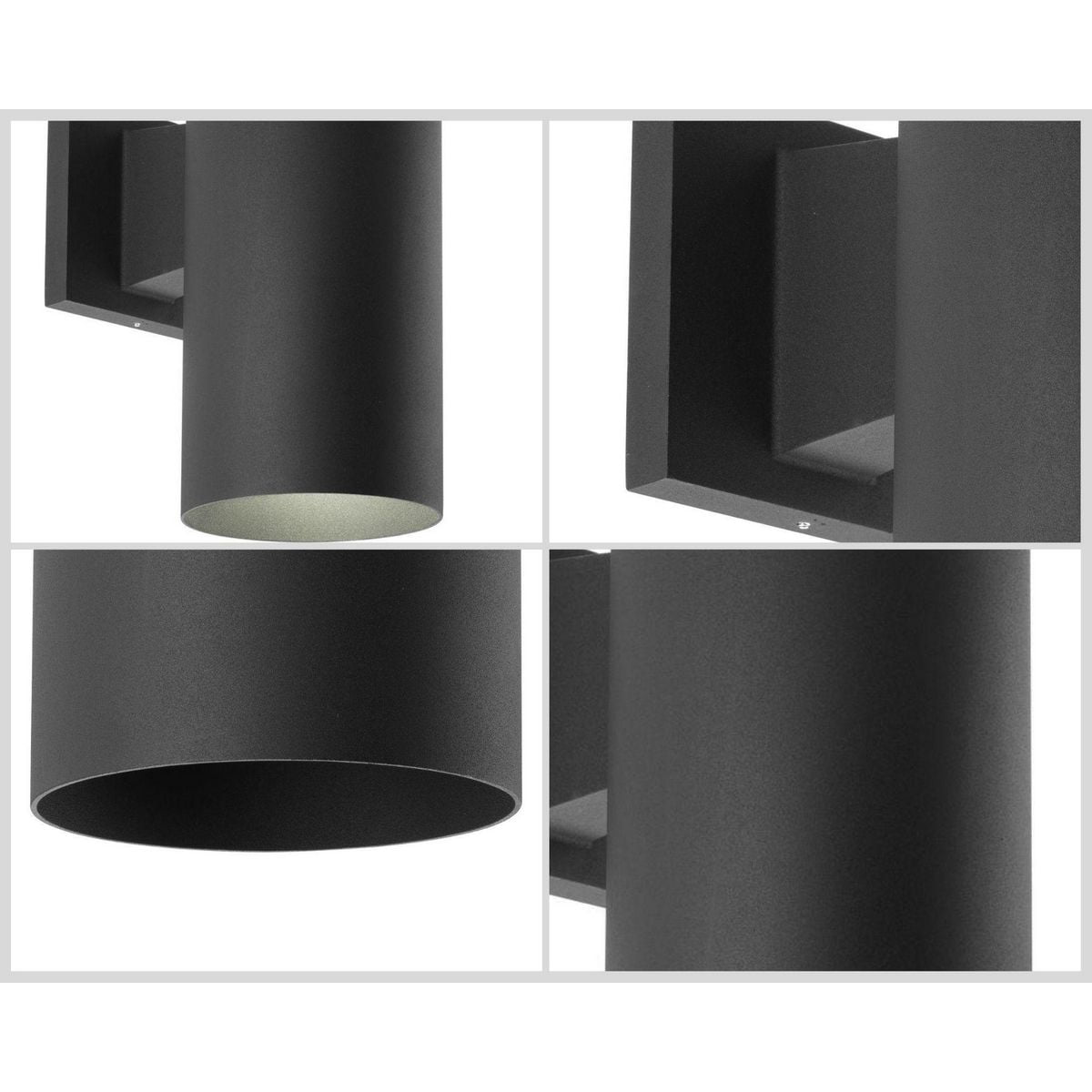 Progress Lighting Cylinder Collection Black Incandescent 2 Light up/down Modern Outdoor Wall Light - Image 11