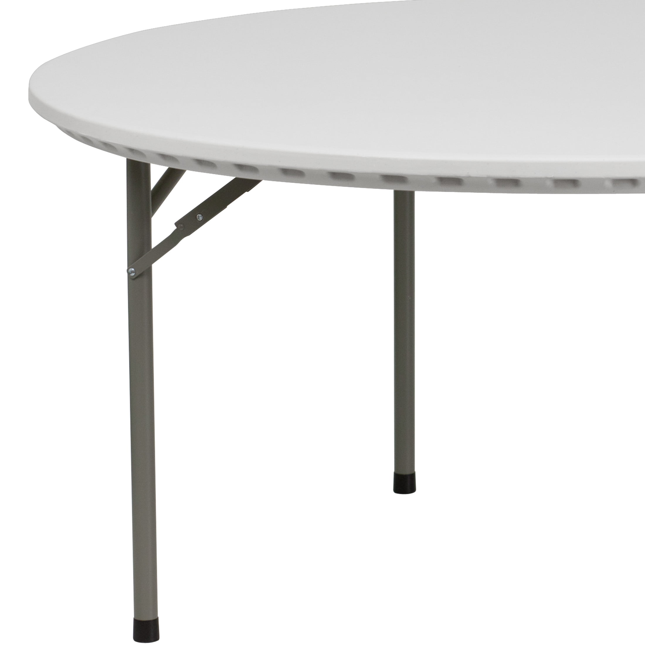 Flash Furniture Kathryn 5' Round Indoor/Outdoor Plastic Folding Event Table, White - Image 3