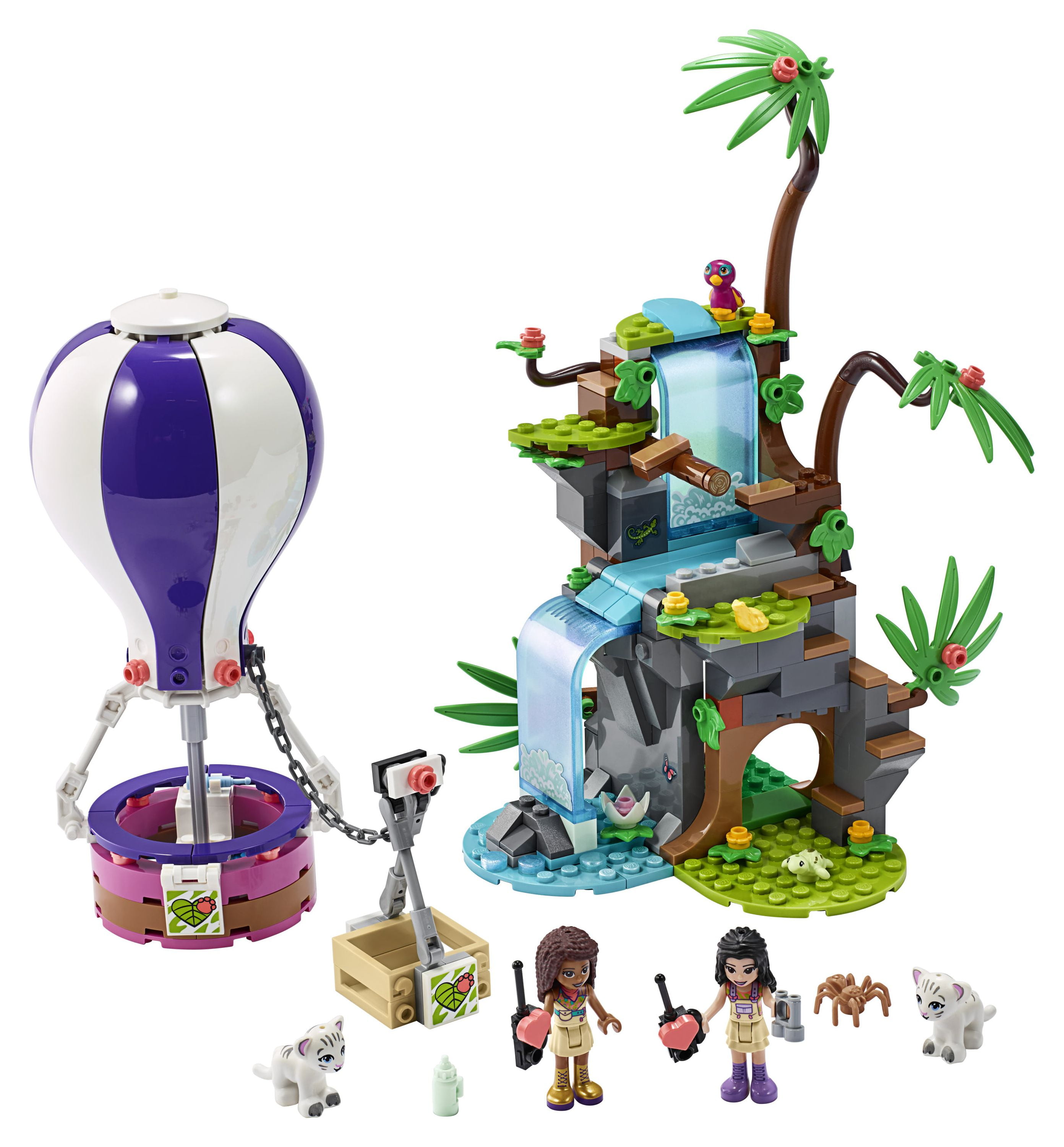 LEGO Friends Tiger Hot Air Balloon Jungle Rescue 41423 Animal Rescue Playset Comes with 2 Toy Tigers (302 Pieces) - Image 2