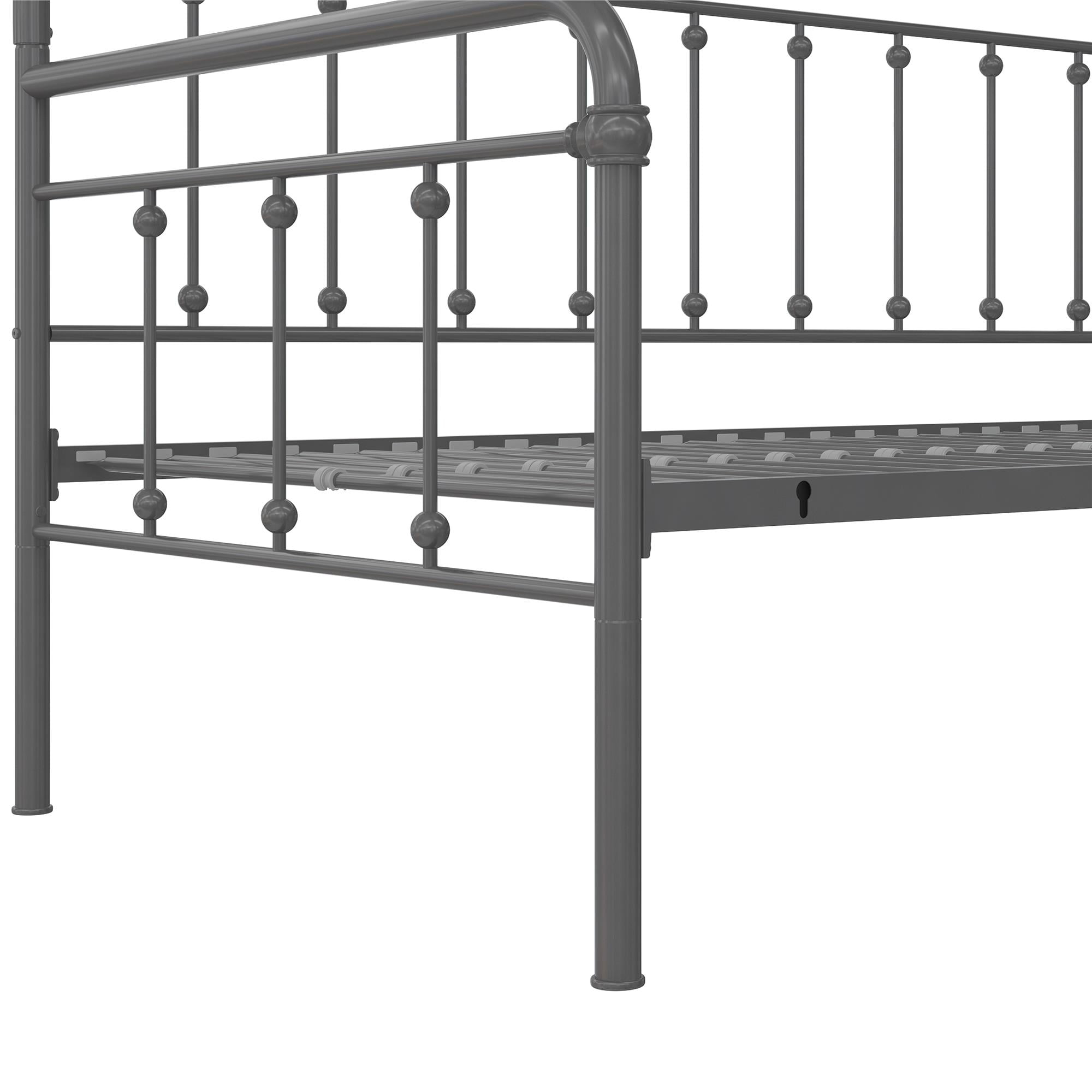 DHP Locky Metal Daybed with Pop Up Trundle Bed, Twin over Twin, Gunmetal Gray - Image 13