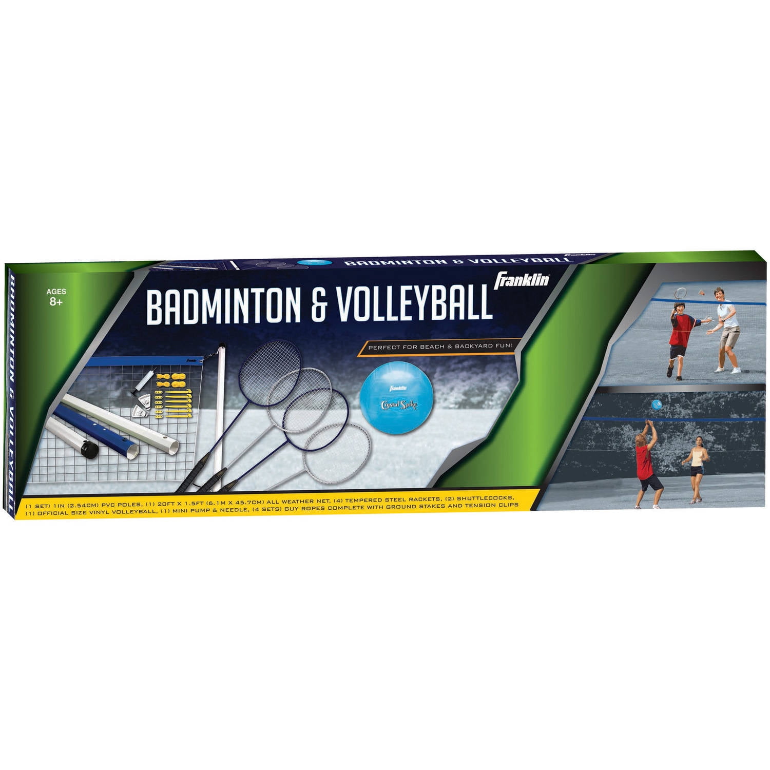 Franklin Sports Recreational Badminton and Volleyball Set - Image 2