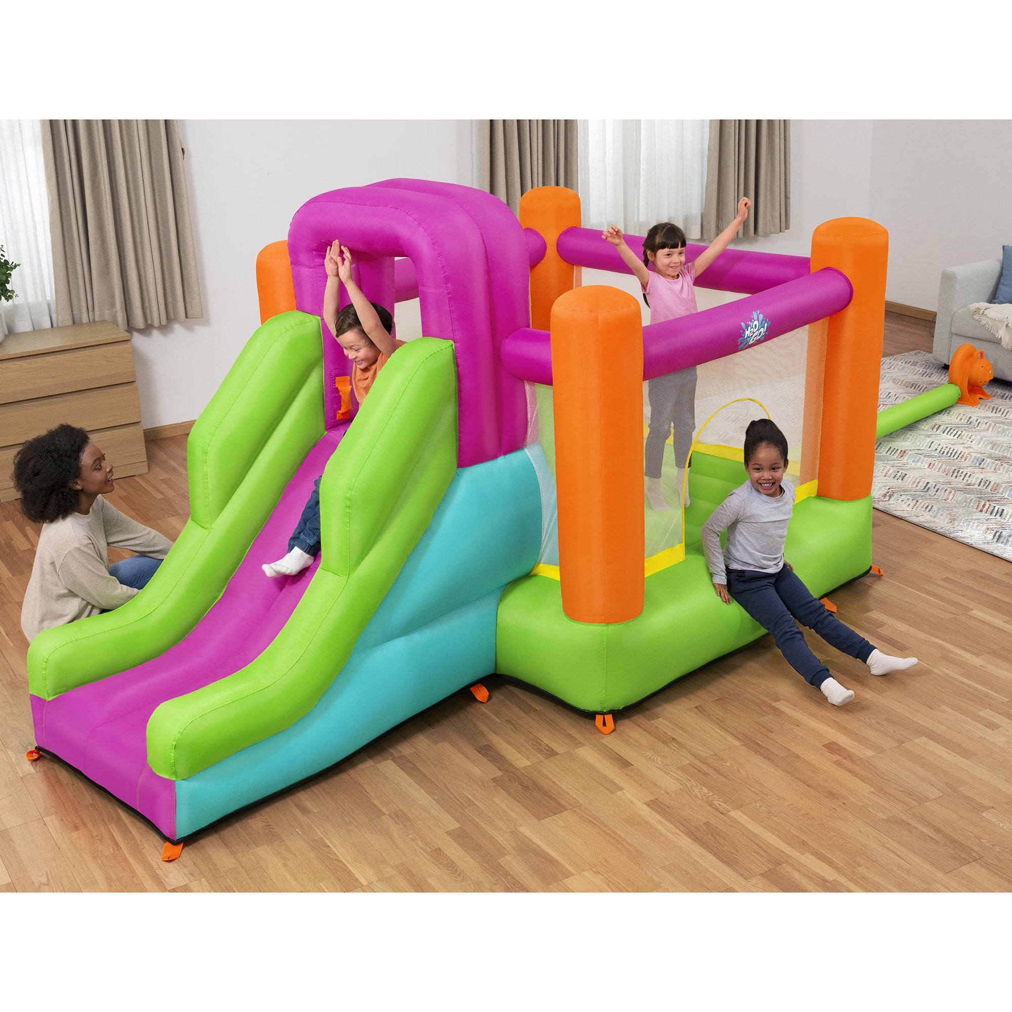 H2OGO! Slide Flyer Bounce House with Slide and Climbing Wall, Indoor/Outdoor, Ages 3+ - Image 5