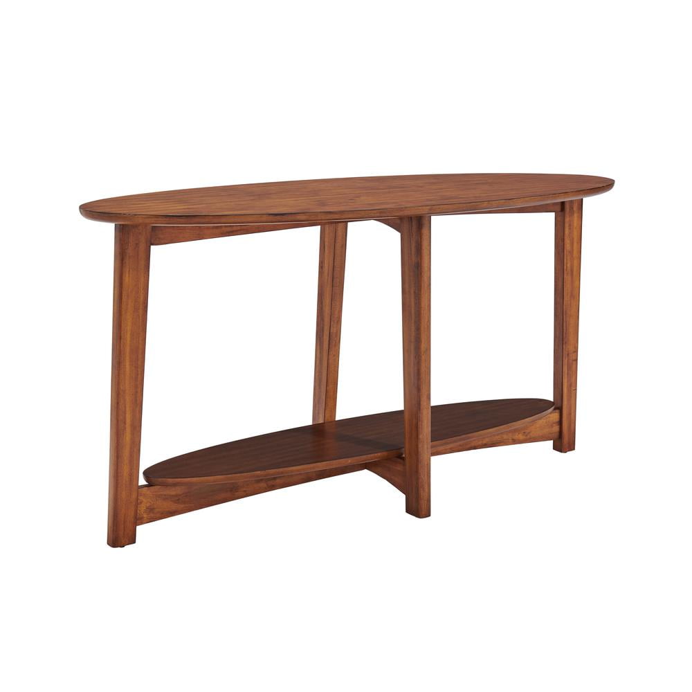 Alaterre Monterey 60"L Console/Media Mid-Century Modern Wood Table, Warm Chestnut - Image 10