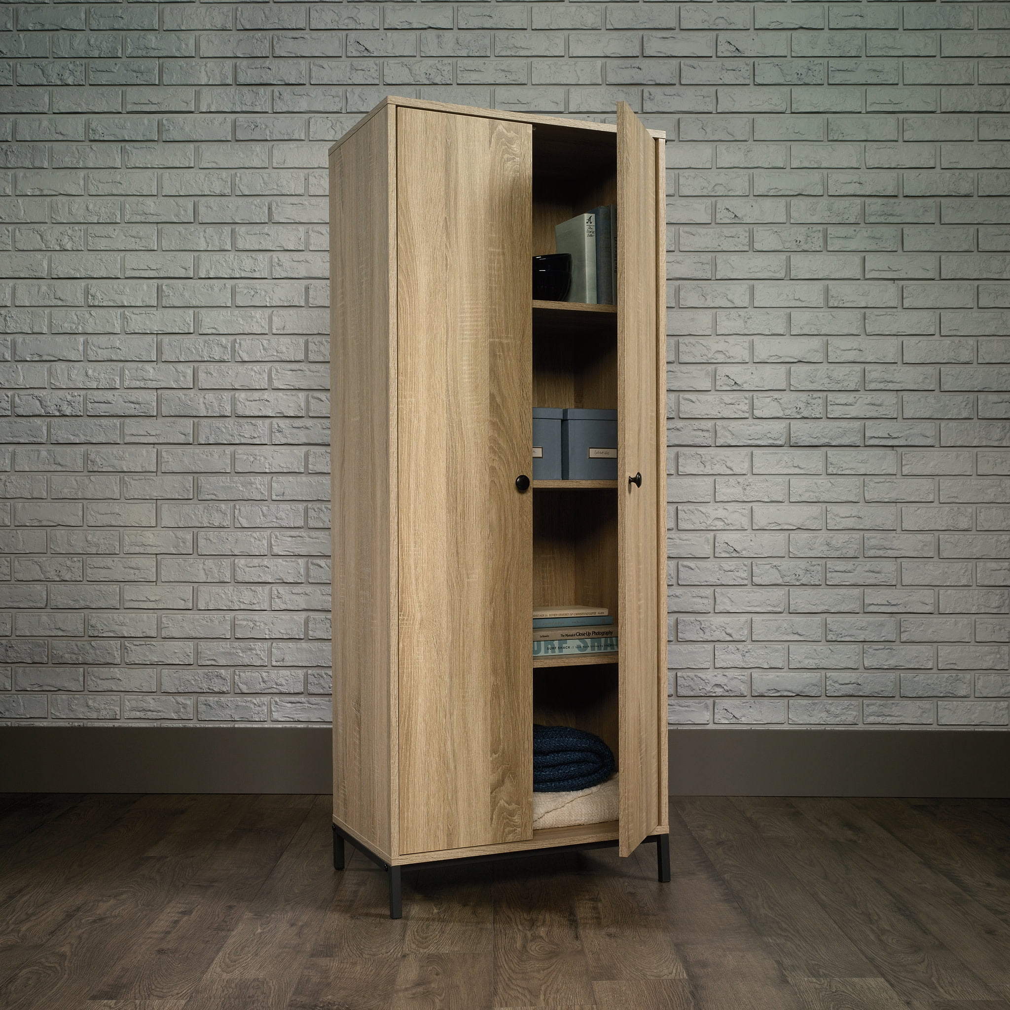 Sauder Curiod Storage Cabinet, Charter Oak Finish - Image 10