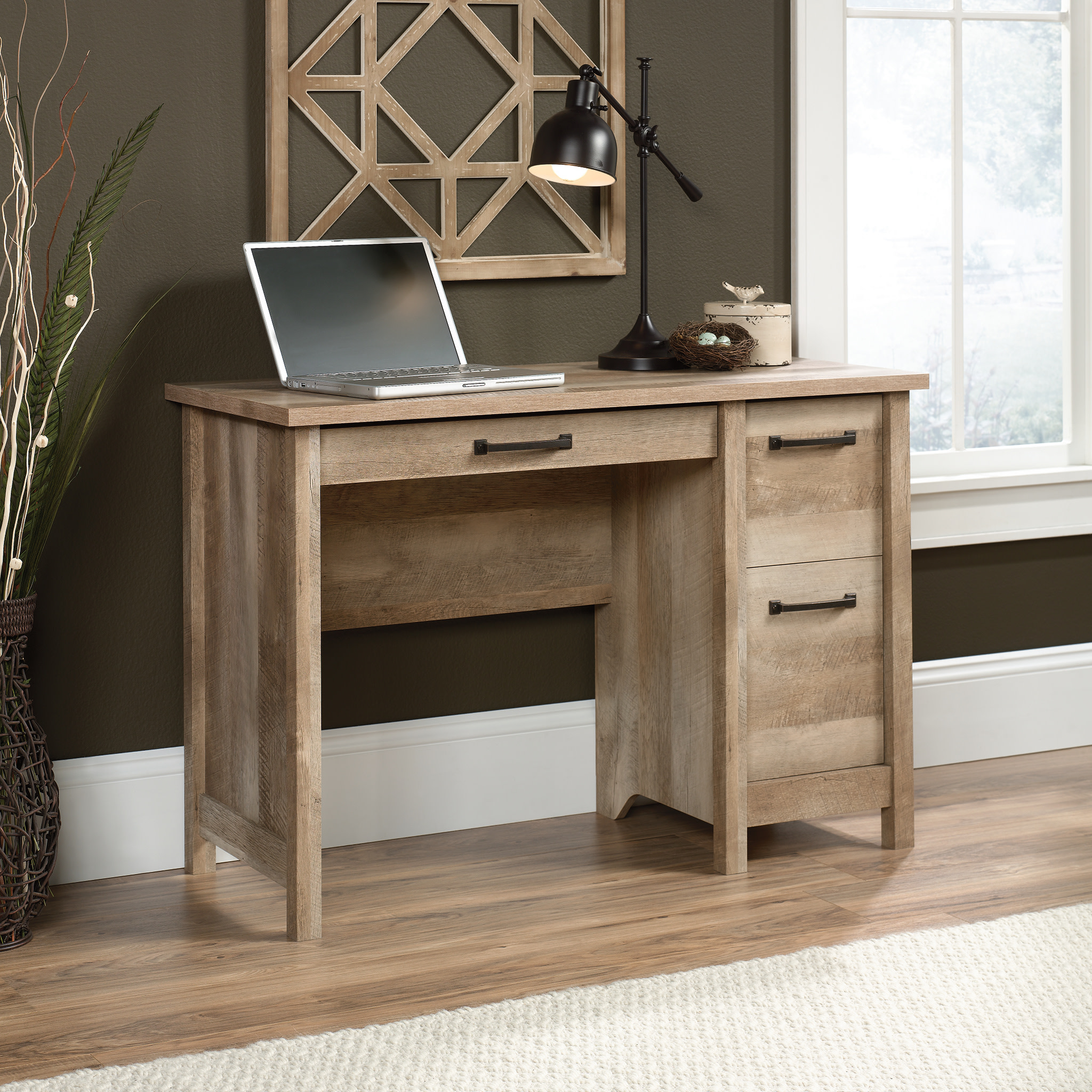 Sauder Cannery Bridge Computer Desk, Lintel Oak Finish - Image 8