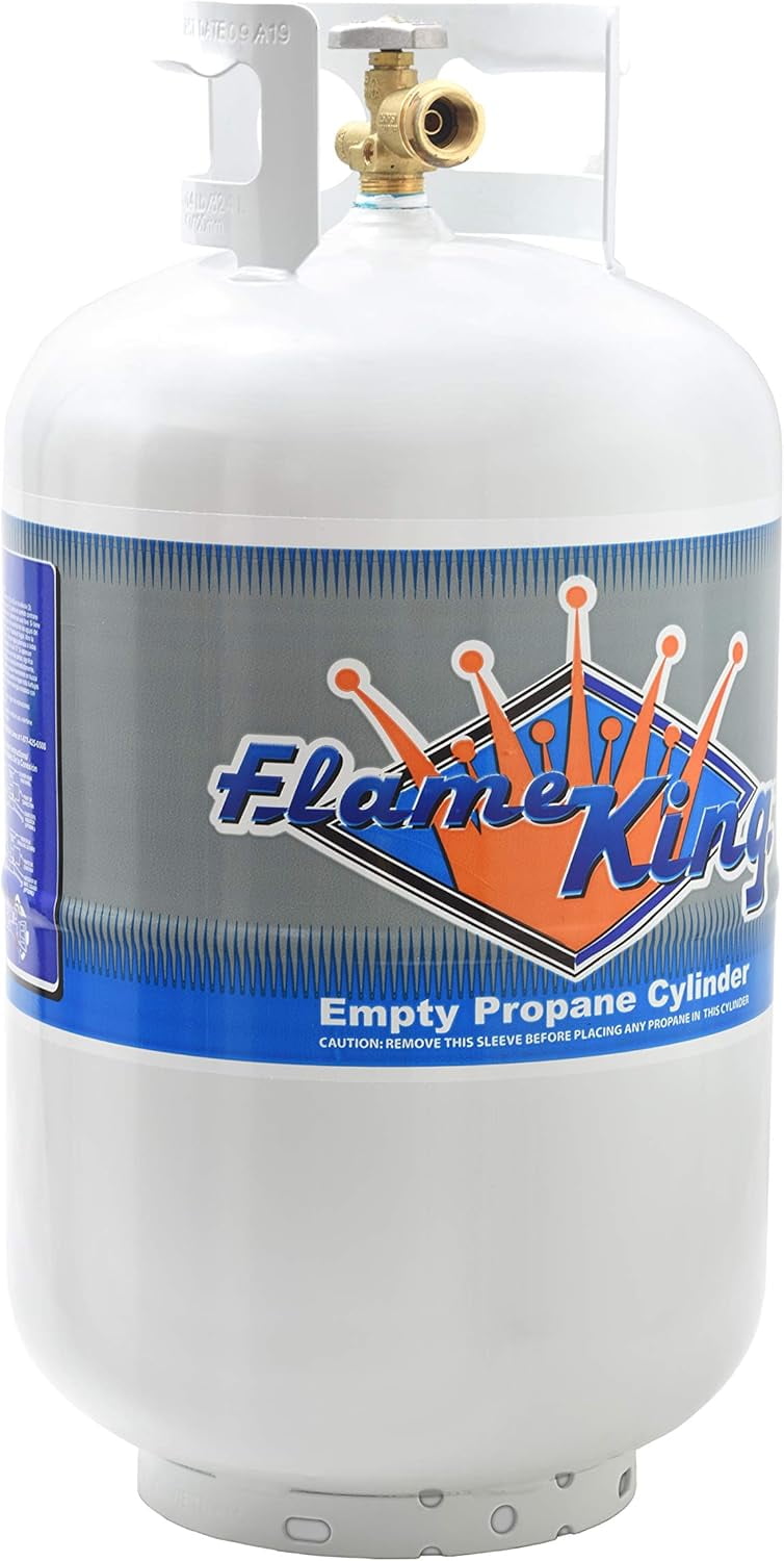 Flame King 30 lb. Propane Tank with Type 1 Overfill Protection Device Valve (Ships Empty) - Image 4