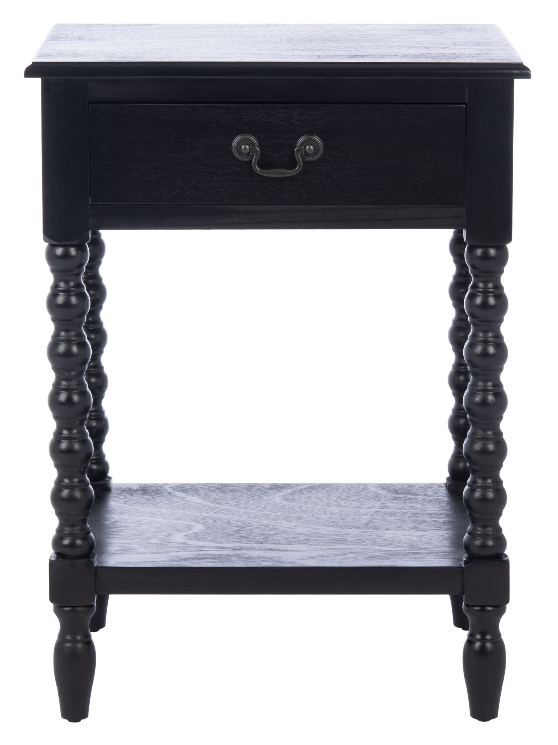 SAFAVIEH Athena Solid 1 Drawer Accent Table, Black - Image 4