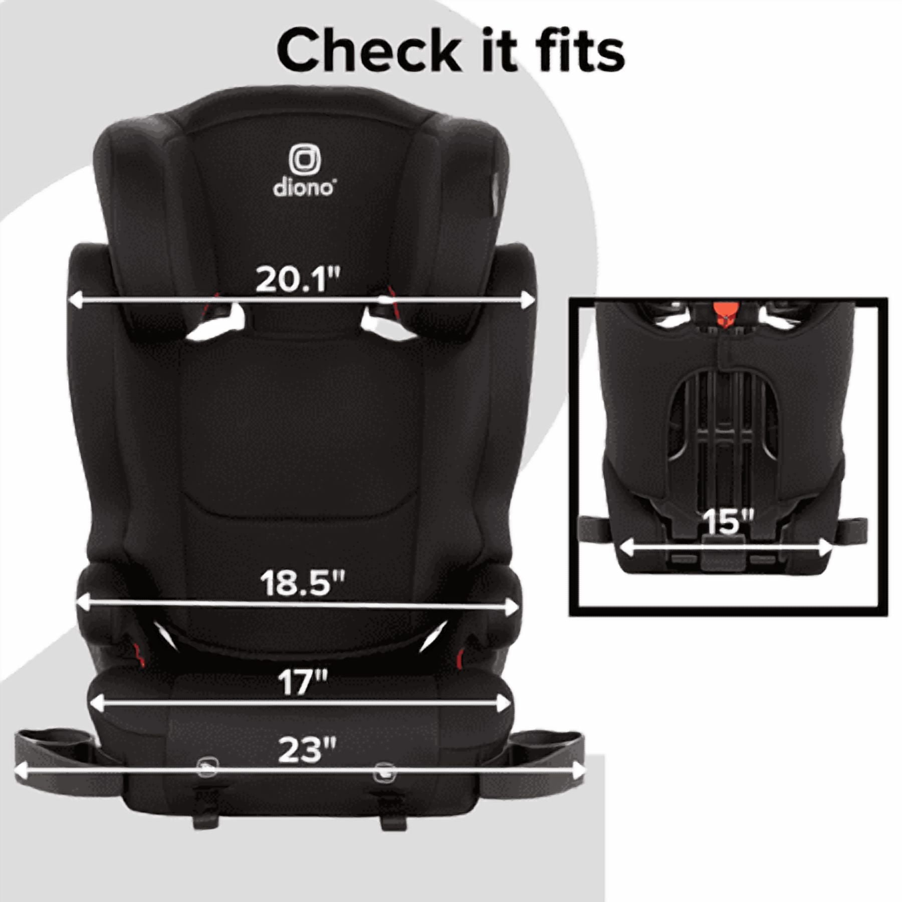 Diono Cambria 2 Latch 2-in-1 XL Highback Booster Car Seat, Black - Image 6