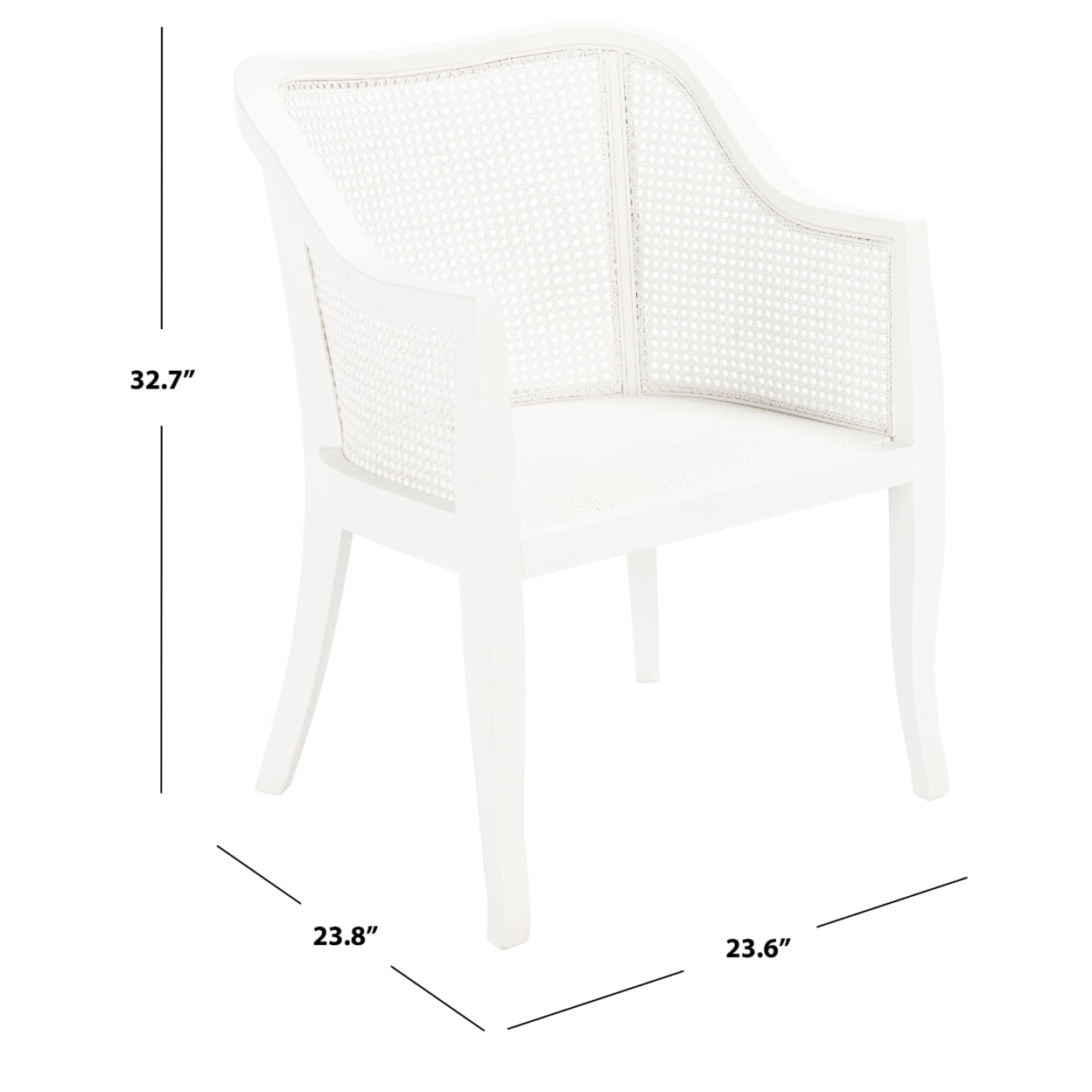 SAFAVIEH Maika Nautical Solid Dining Chair, White - Image 10