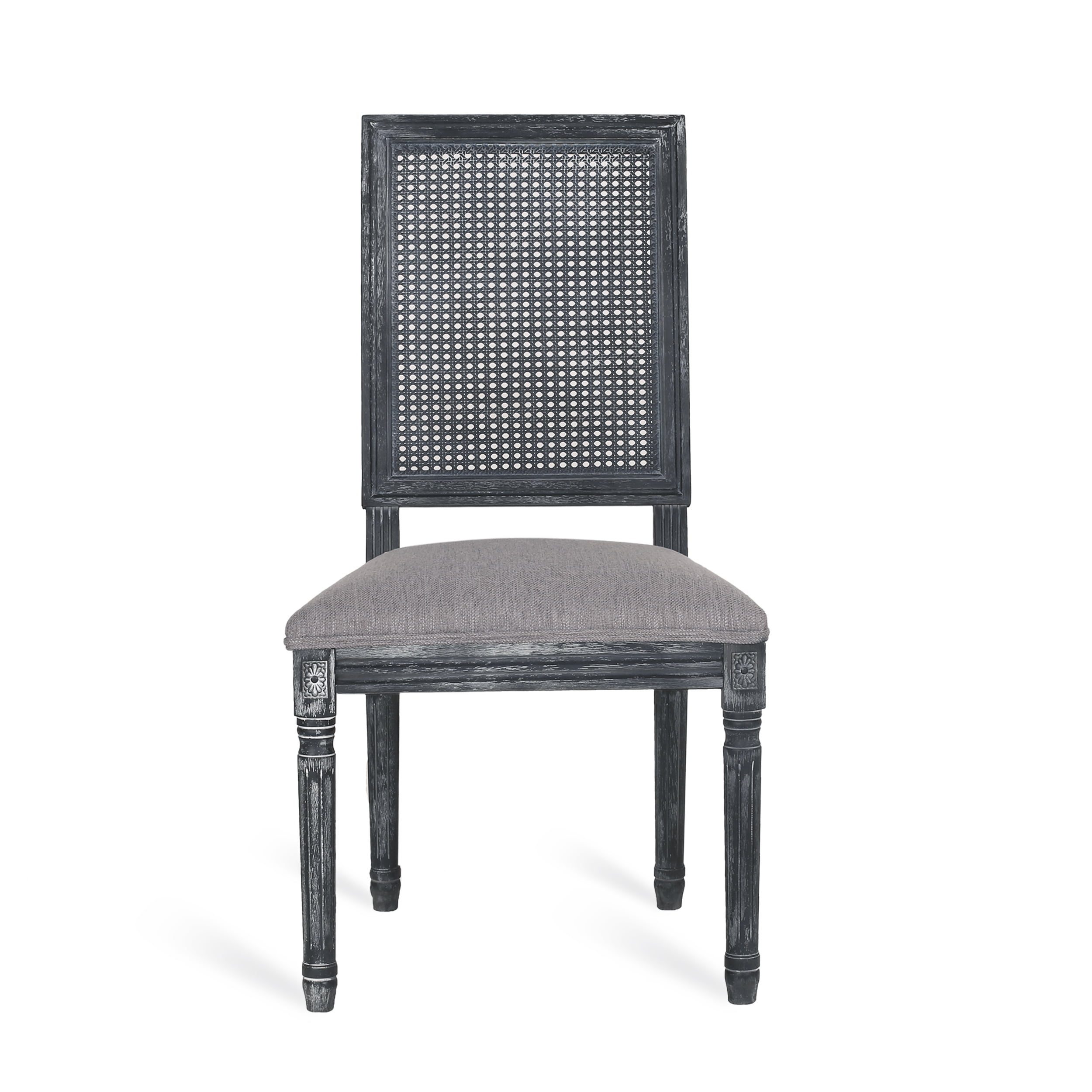 Noble House Beckstrom French Fabric Dining Chair, Set of 4, Gray - Image 11