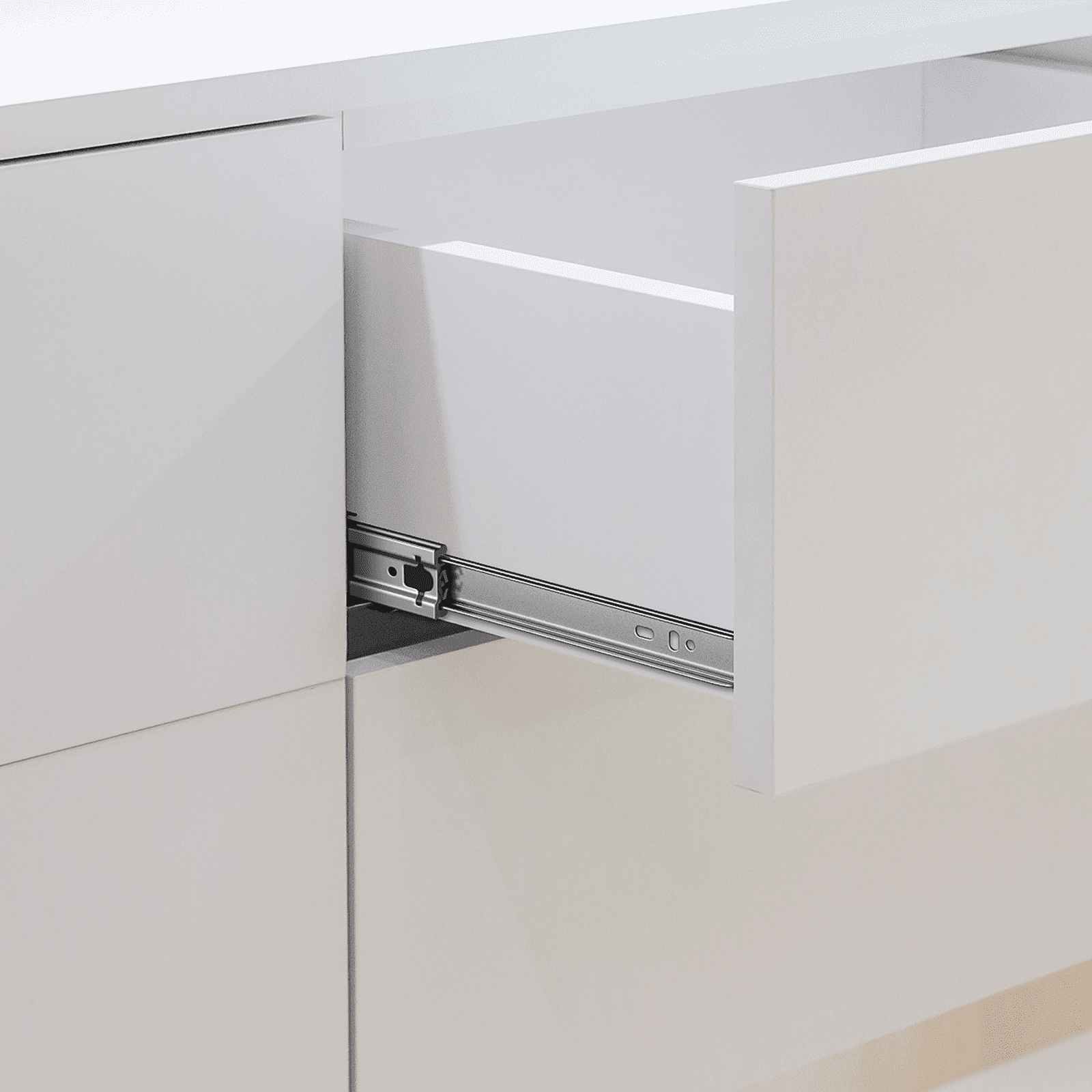 Goldenwarm Heavy Duty Drawer Slides 6 Pair 22inch Soft Close Full Extension Ball Bearing Bottom Mount 100lb Capacity - Image 4