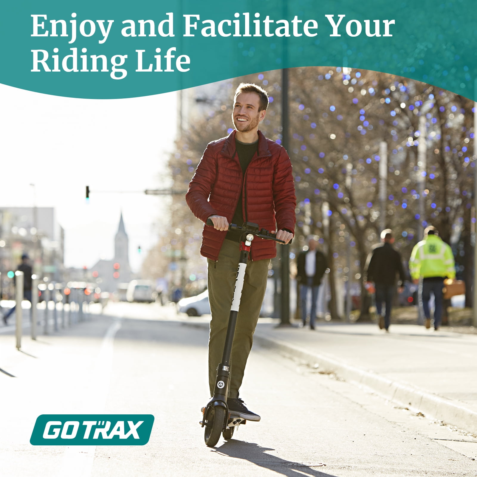 GOTRAX G3 Electric Scooter, 8.5" Pneumatic Tires, Max 18mile Range and 15.5Mph Power by 350W Motor, Foldable Escooter for Adult Unisex,Black - Image 2