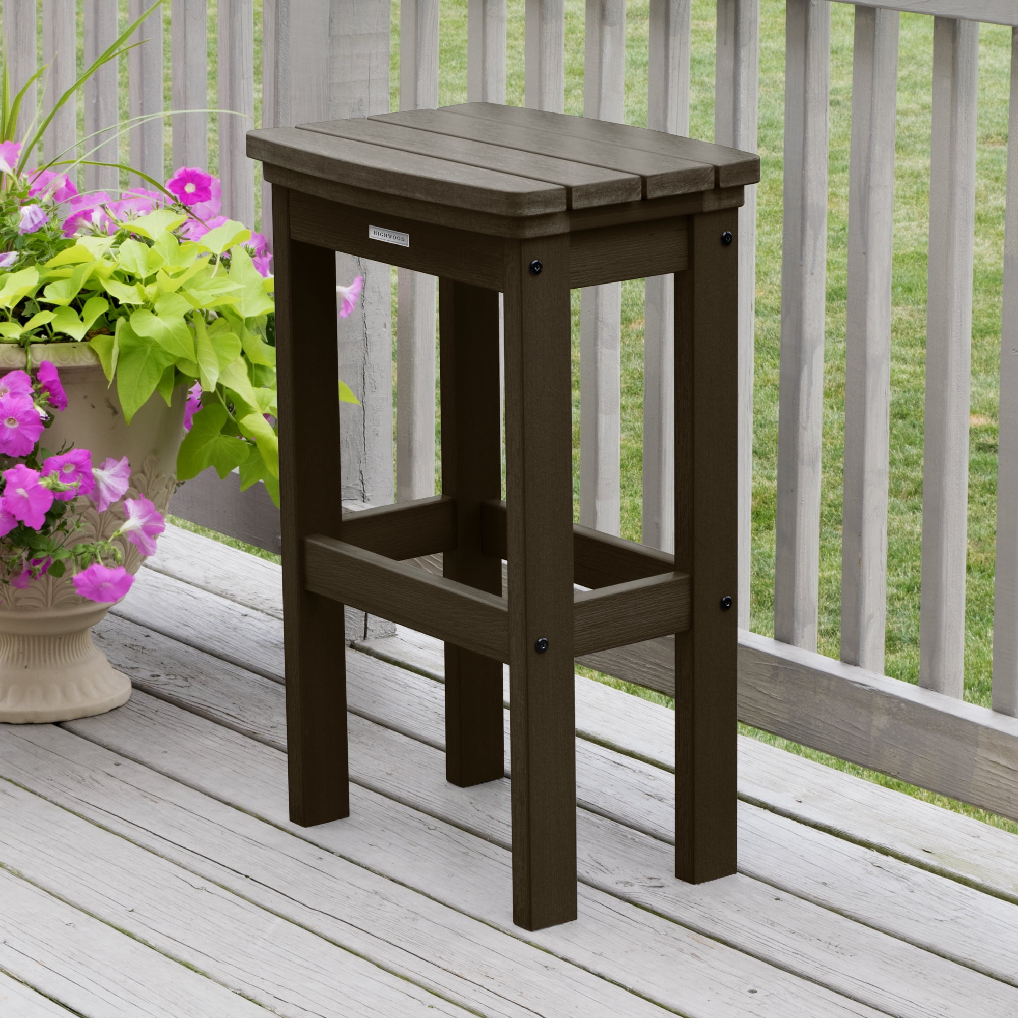 Highwood Lehigh Bar Stool - Bar Height, Outdoor, Eco-friendly, Synthetic Wood - Image 2