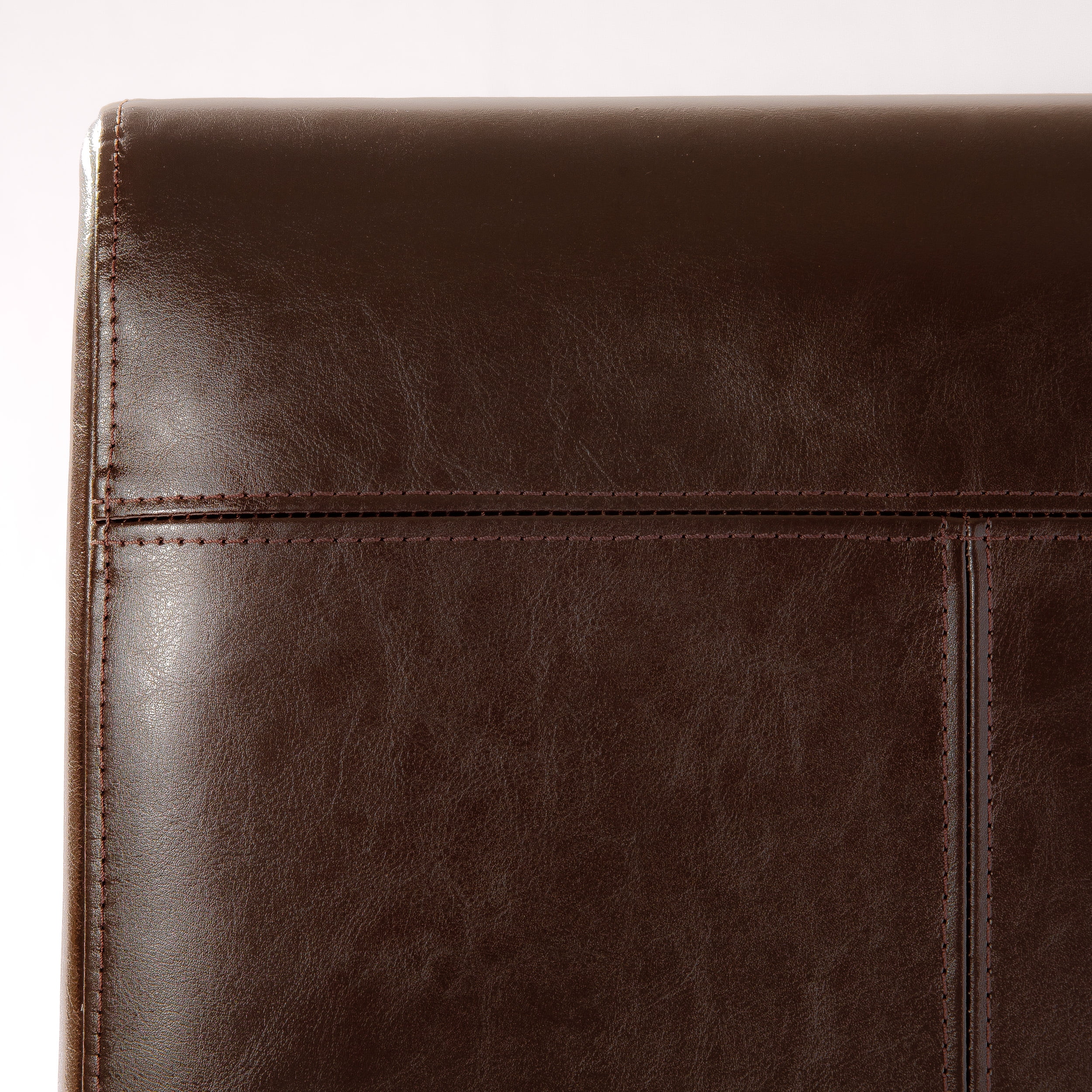 Noble House Roland Indoor Chocolate Brown Leather Dining Chairs,Set of 2 - Image 4