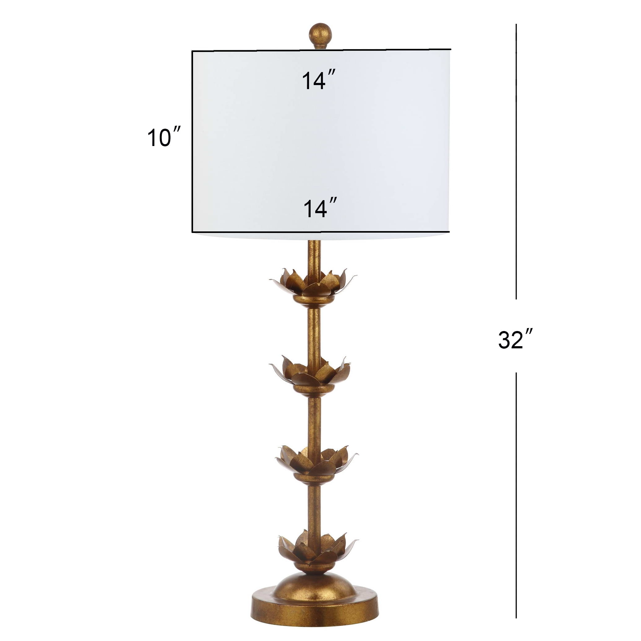 Safavieh Lani Leaf 32 in. H Table Lamp, Antique Gold, Set of 2 - Image 11