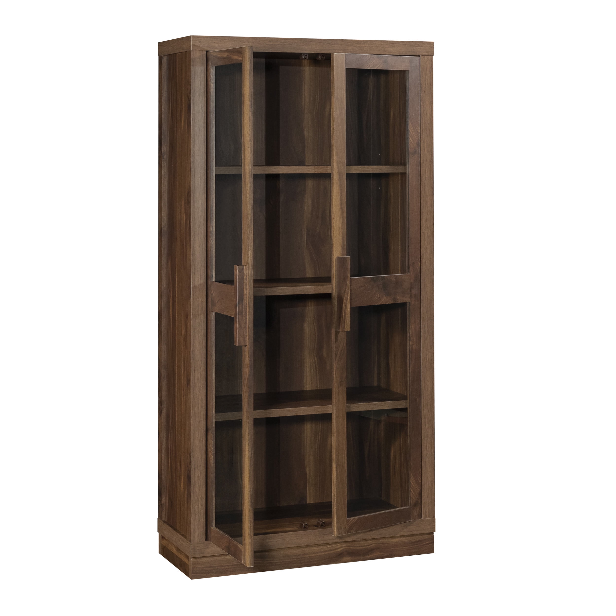 Better Homes & Gardens Ezra Glass Door Storage Accent Cabinet, Warm Walnut finish - Image 9