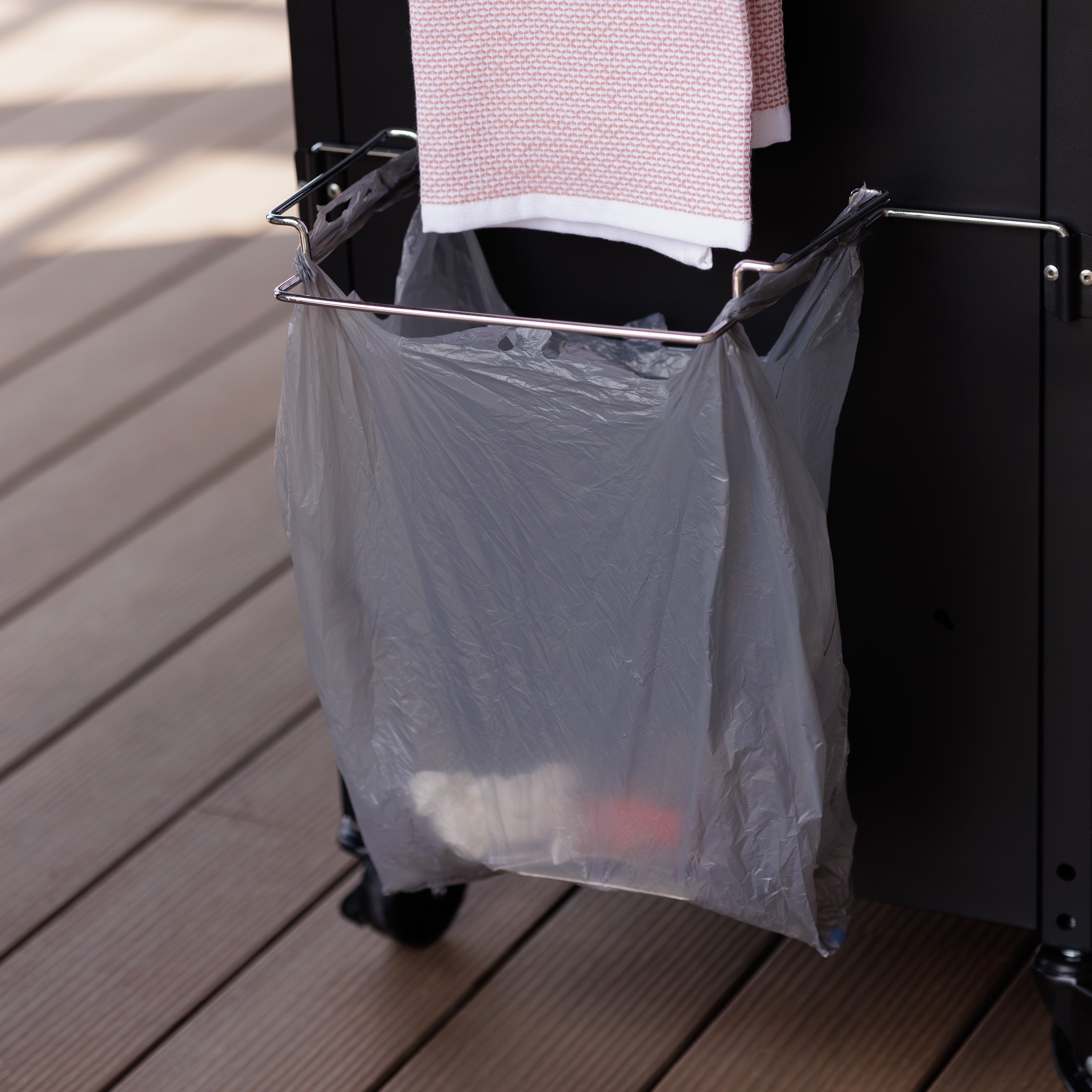 Expert Grill Outdoor BBQ Prep Cart with Wheels, Stainless Steel Top & Storage Shelves - Image 6