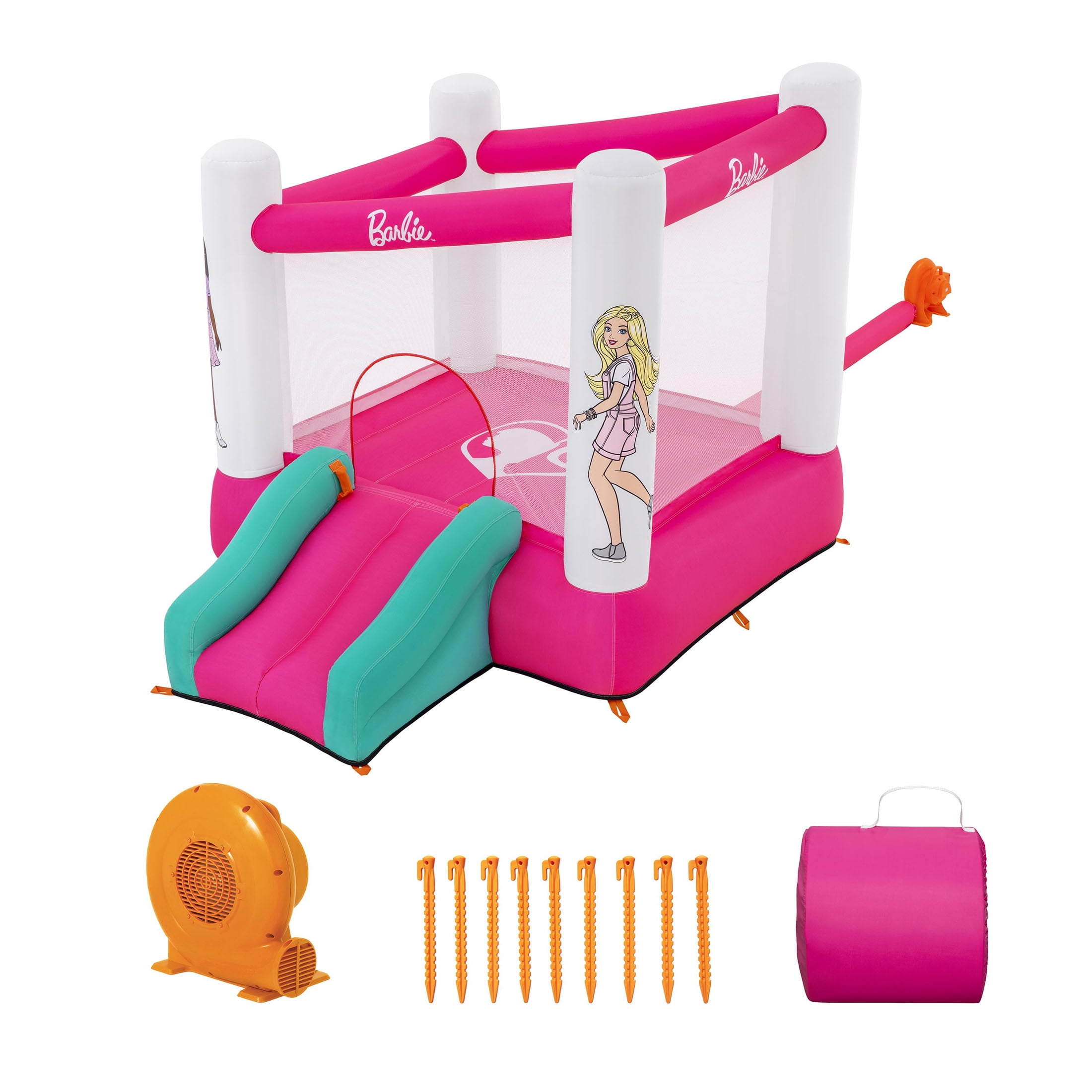Barbie Bounce House with Extra-Wide Slide, Mesh Walls and Blower, Indoor/Outdoor, Ages 3+ - Image 3
