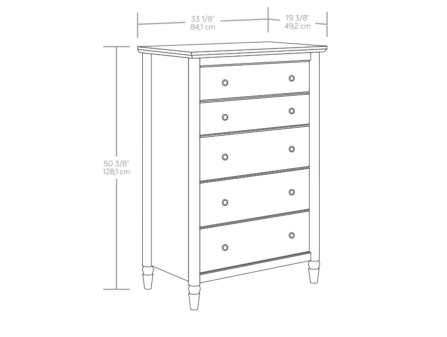 My Texas House Monroe 5-Drawer Dresser, Brushed Oak Finish - Image 3