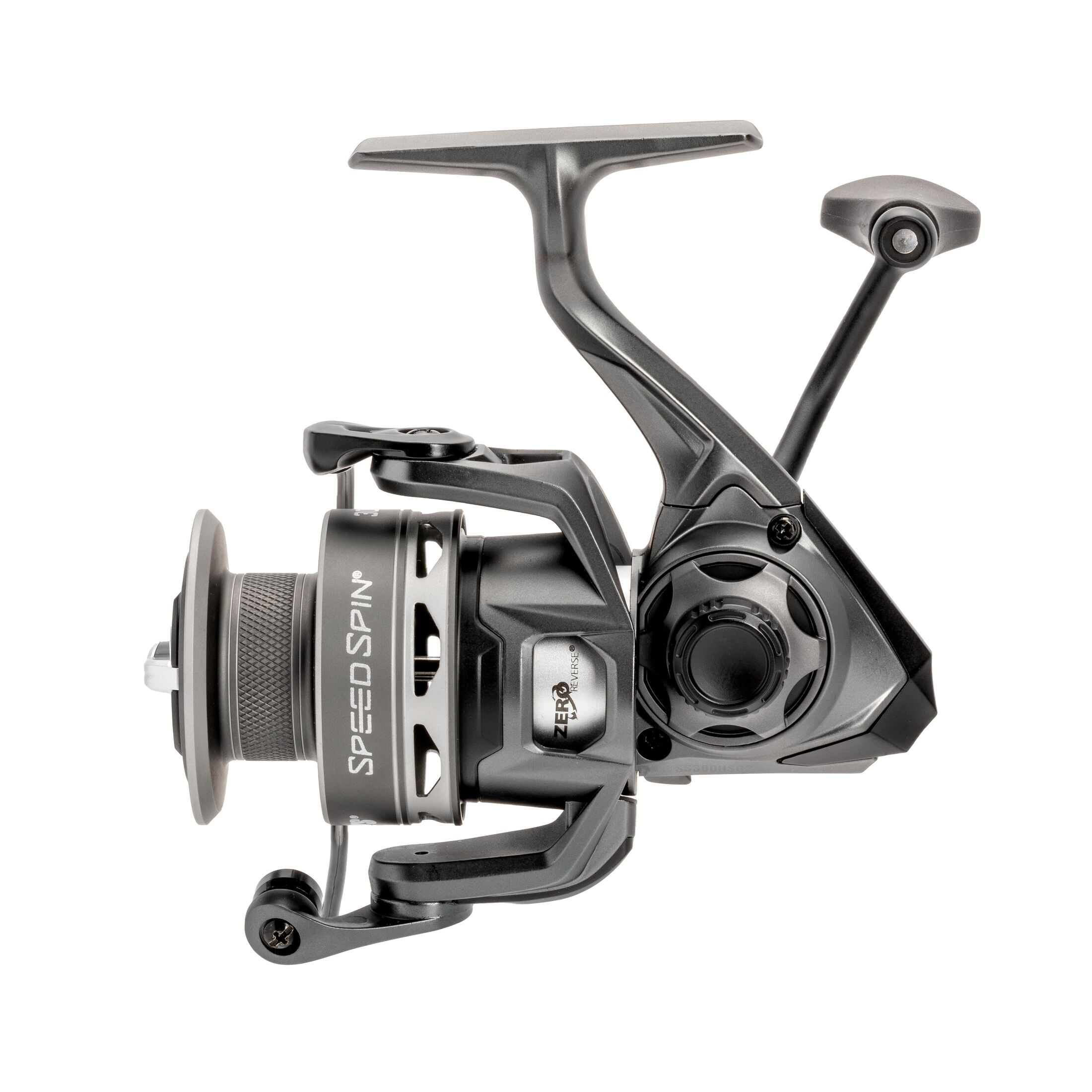 Lew’s Speed Spin Spinning Fishing Reel, Size 300 Reel, 9+1 Bearings, 6.2:1 Gear Ratio, Graphite Frame and Sideplate, Solid Brass Speed Gears, Speed Lube, Multi-Disc Drag, Gray (Clam Packaging) - Image 4