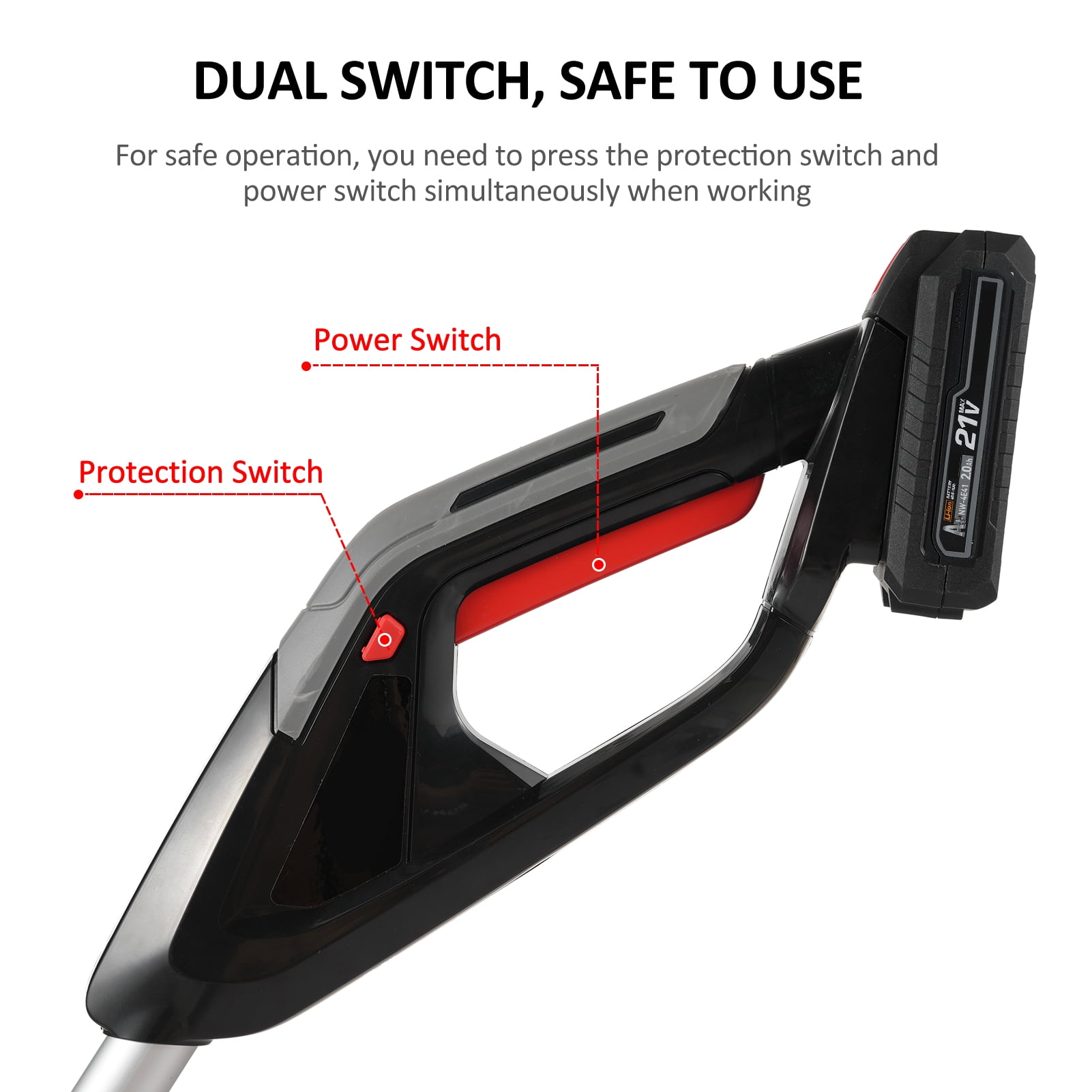 CACAGOO Electric Weed Eater Wacker, Cordless Electric Grass Trimmer, Grass String Trimmer, Weed Lawn Edger Eater for Garden and Yard - Image 3