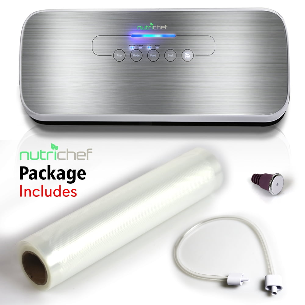 NutriChef PKVS18SL Automatic Food Vacuum Sealer, Electric Air Sealing Preserver System (Silver) - Image 7