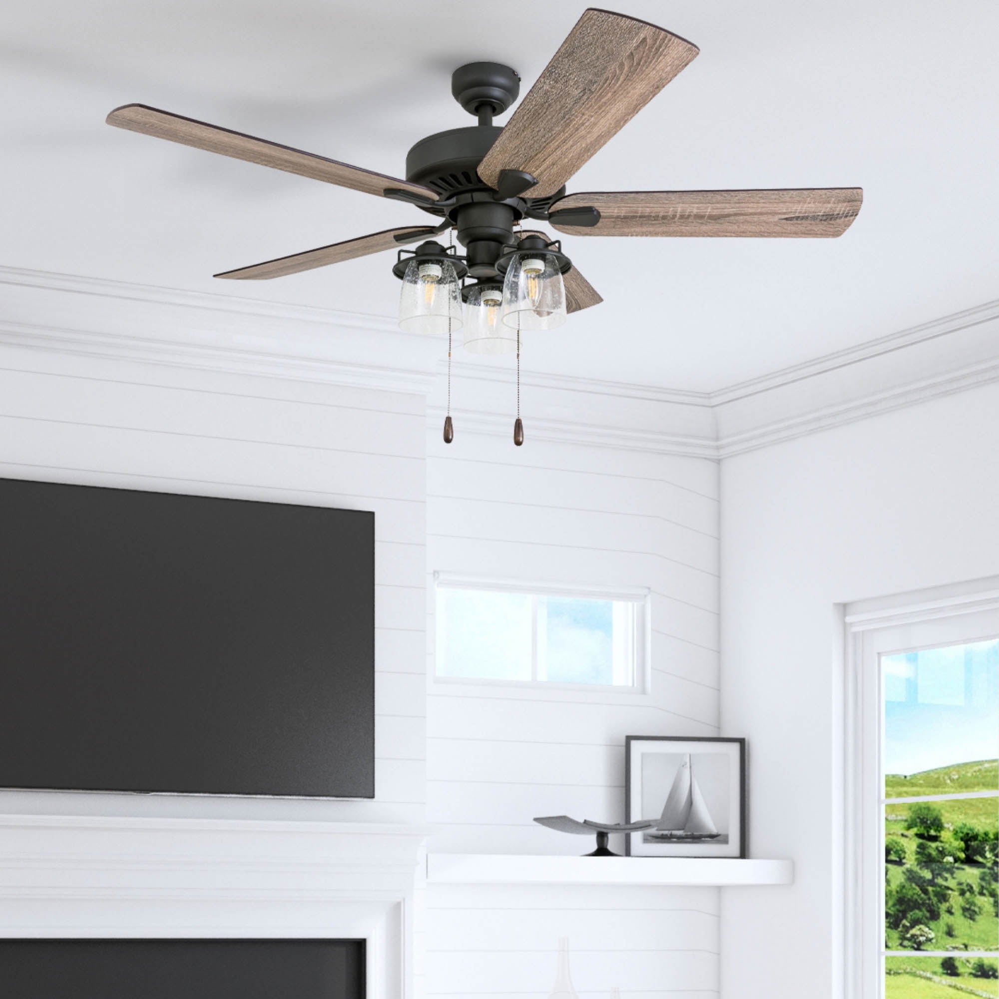 Prominence Home 50585-35 Briarcrest Farmhouse 52-Inch Aged Bronze Indoor Ceiling Fan with 5 Barnwood, Tumbleweed Blades - Image 10