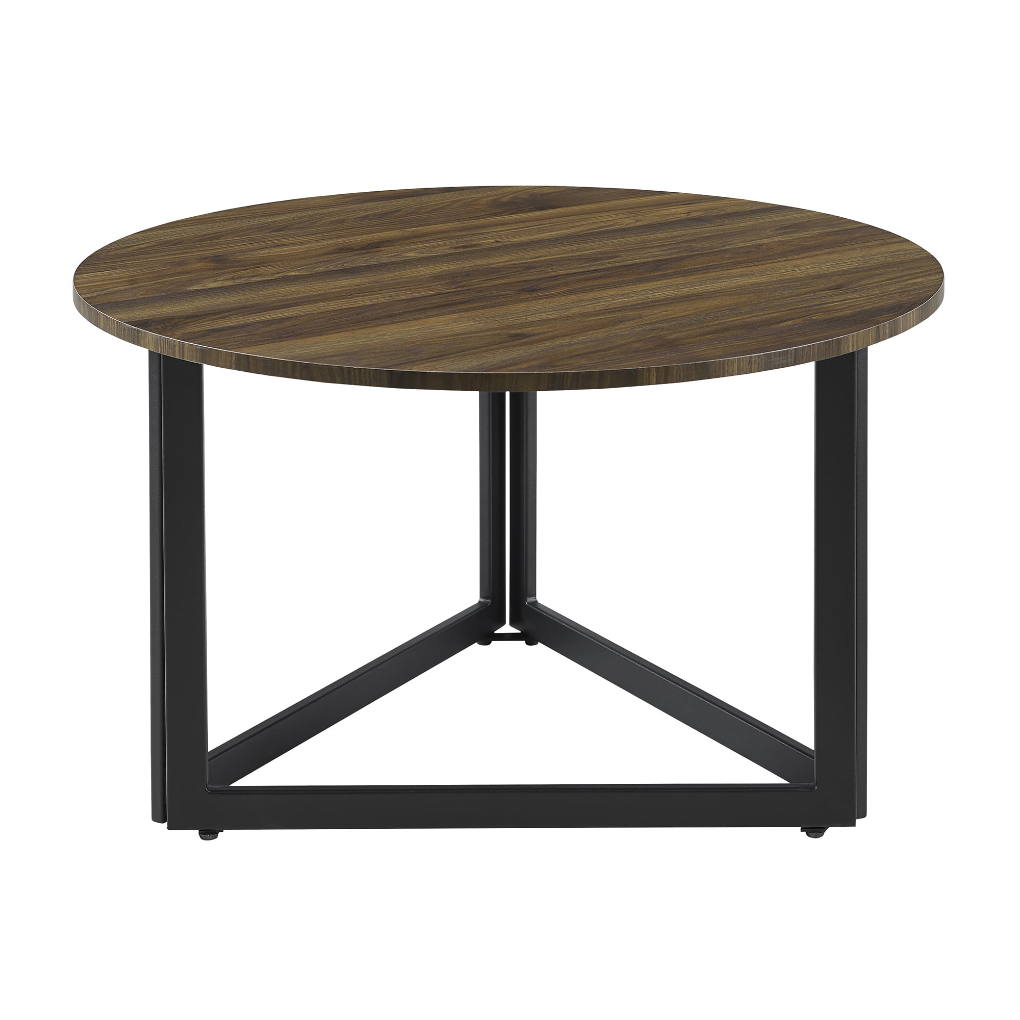 Manor Park Modern Round Coffee Table, Dark Walnut - Image 3