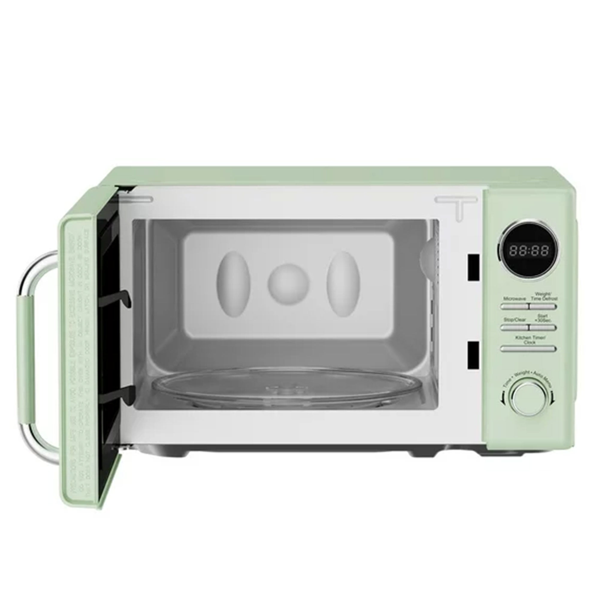 Magic Chef 0.7 Cubic Feet 700W Classic Retro Countertop Microwave, Green - Image 9