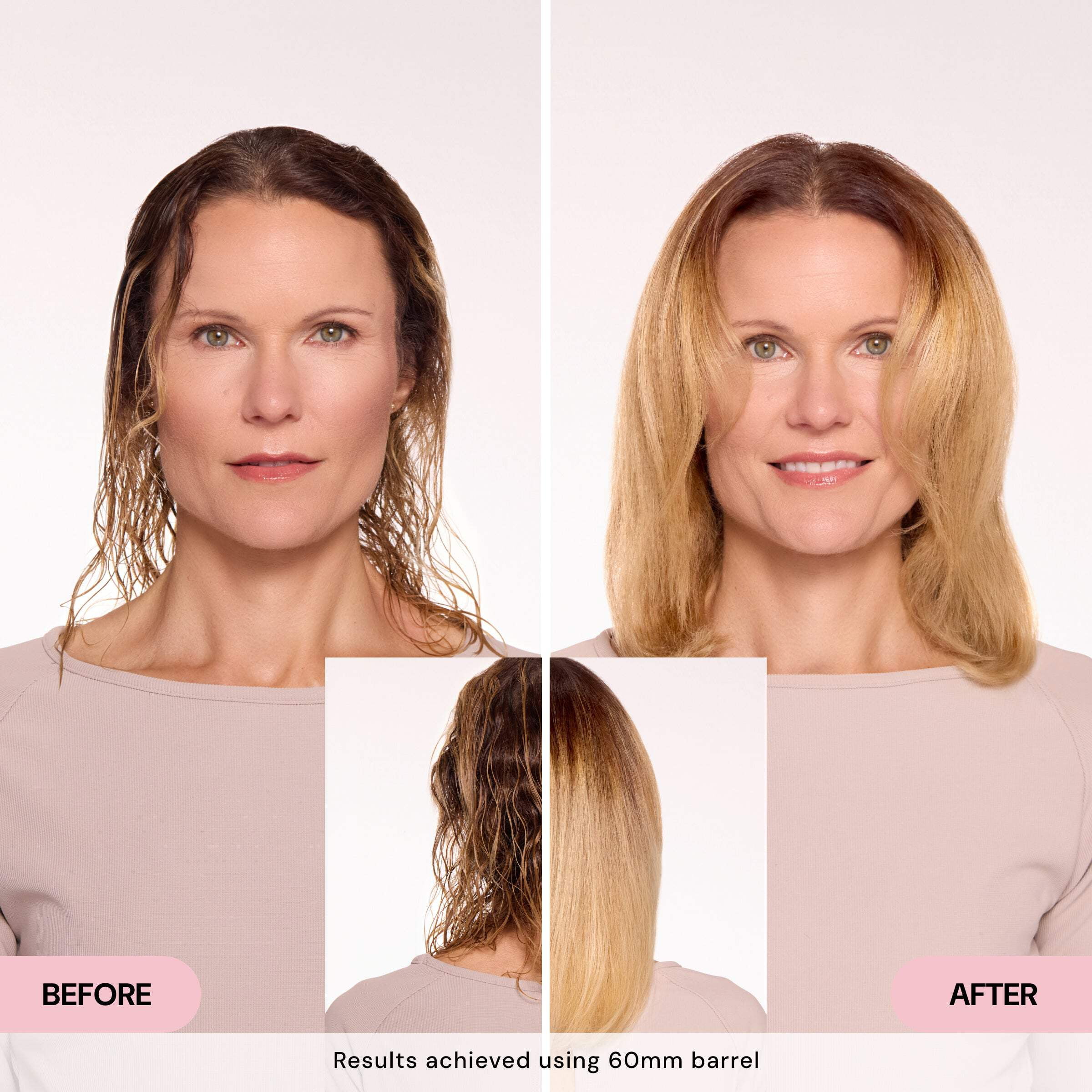 L'ange Hair Le Volume 2-in-1 Titanium Blow Dryer Brush Blush Hot Air Brush with Oval Barrel - Image 9