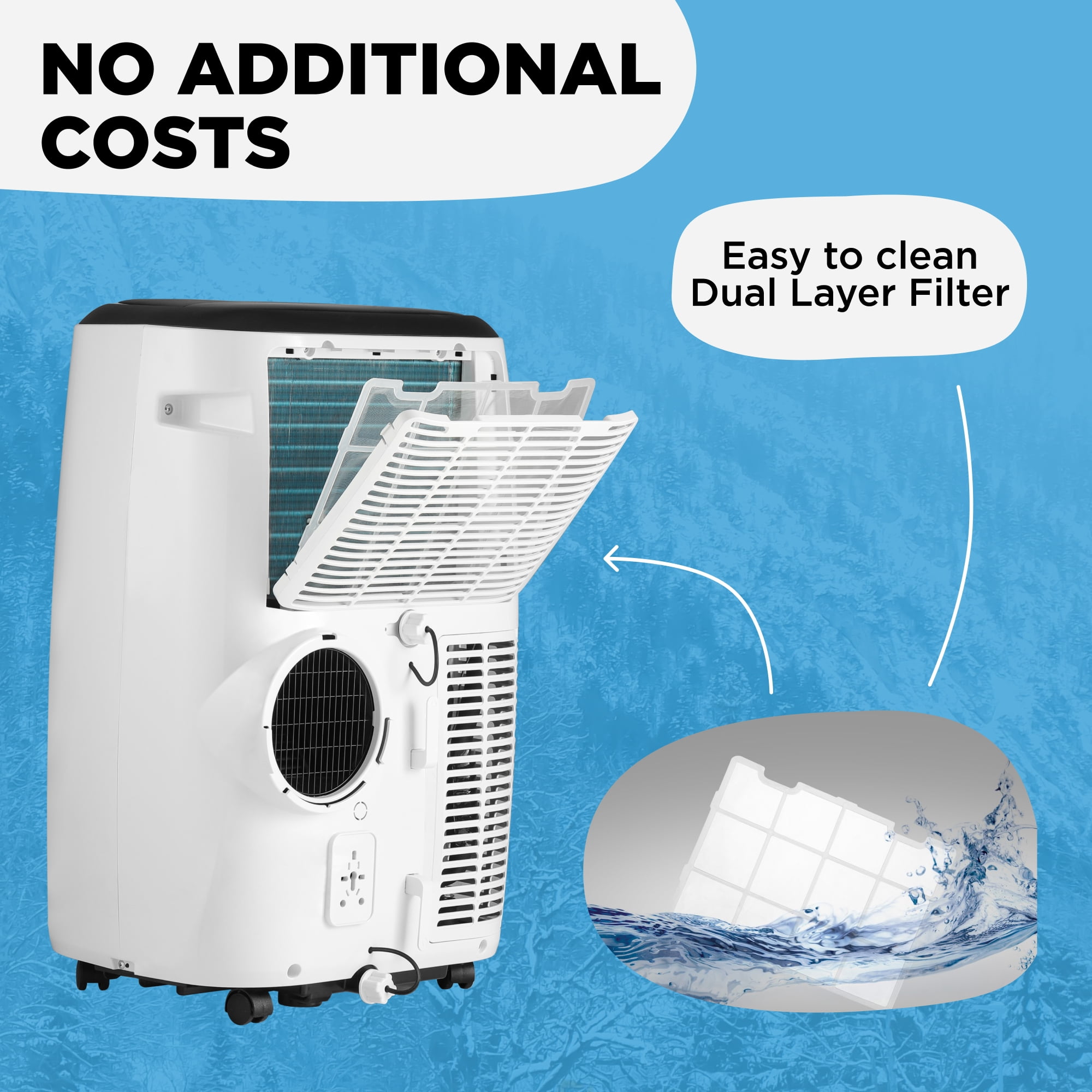 Airo Portable Air Conditioner 8000 BTU (5000 BTU DOE), Standing AC Unit with DIY Window Kit - Image 7
