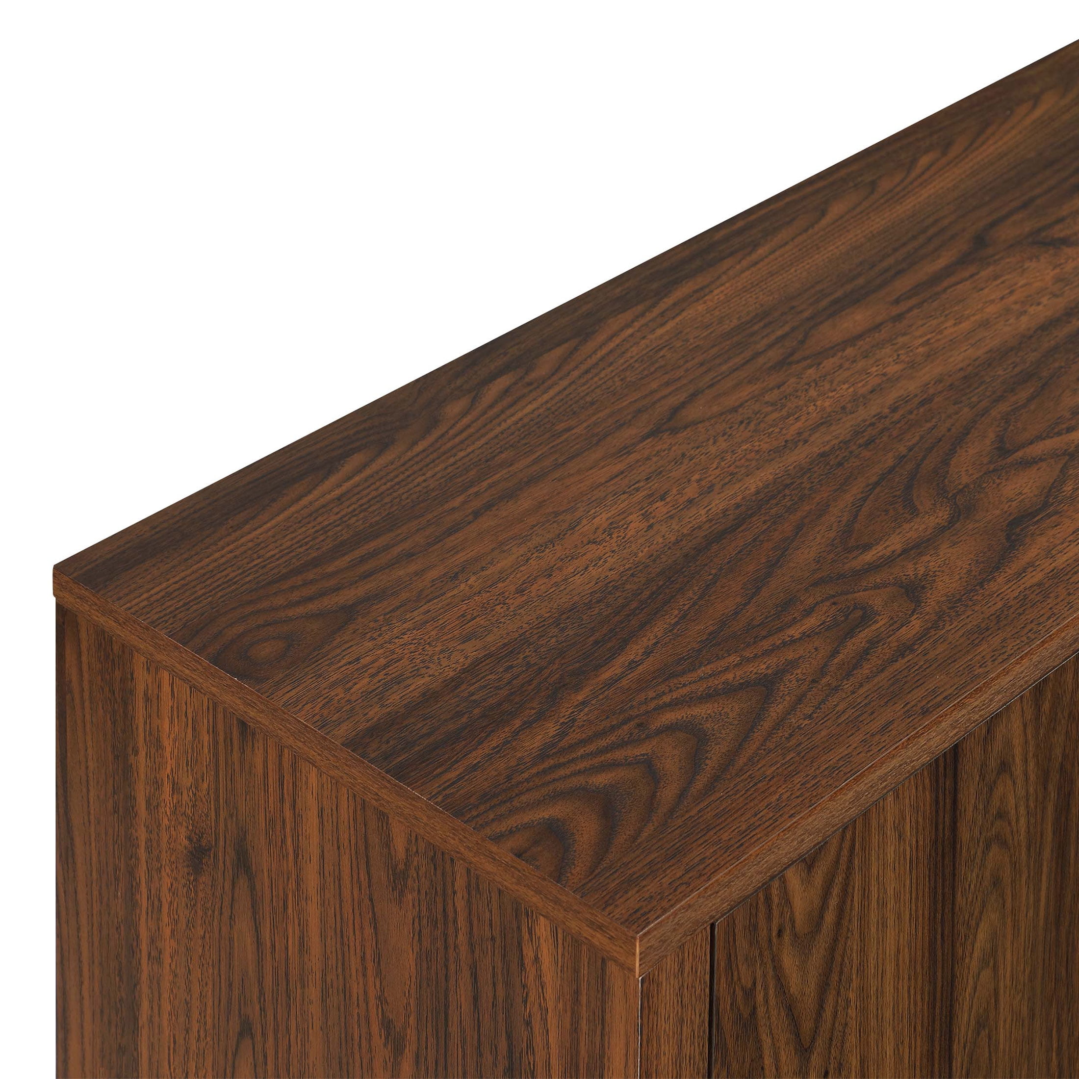 Mainstays 4-Door TV Console for TV’s up to 65”, Canyon Walnut Finish - Image 12