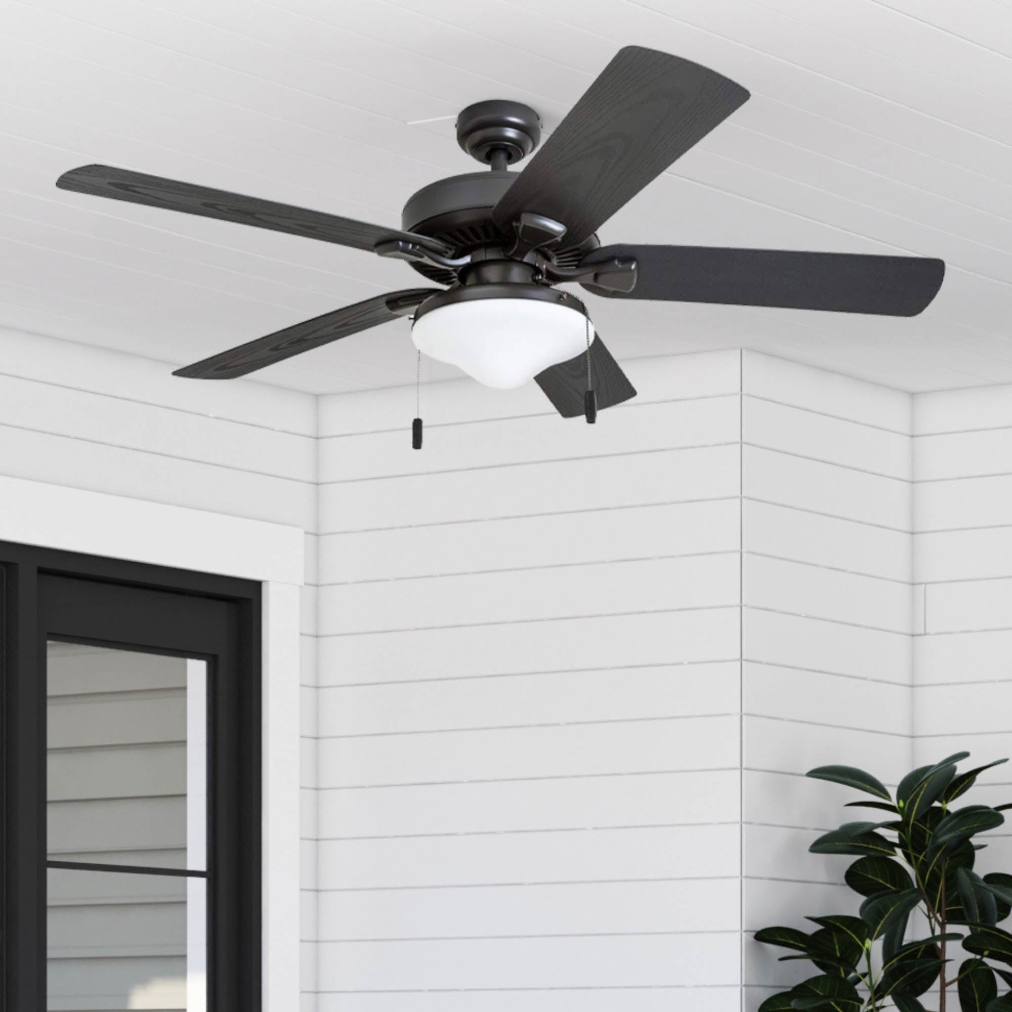 Honeywell Belmar 52" Bronze Indoor/Outdoor Ceiling Fan with 5 Blades, Light Kit, Pull Chains & Reverse Airflow - Image 8