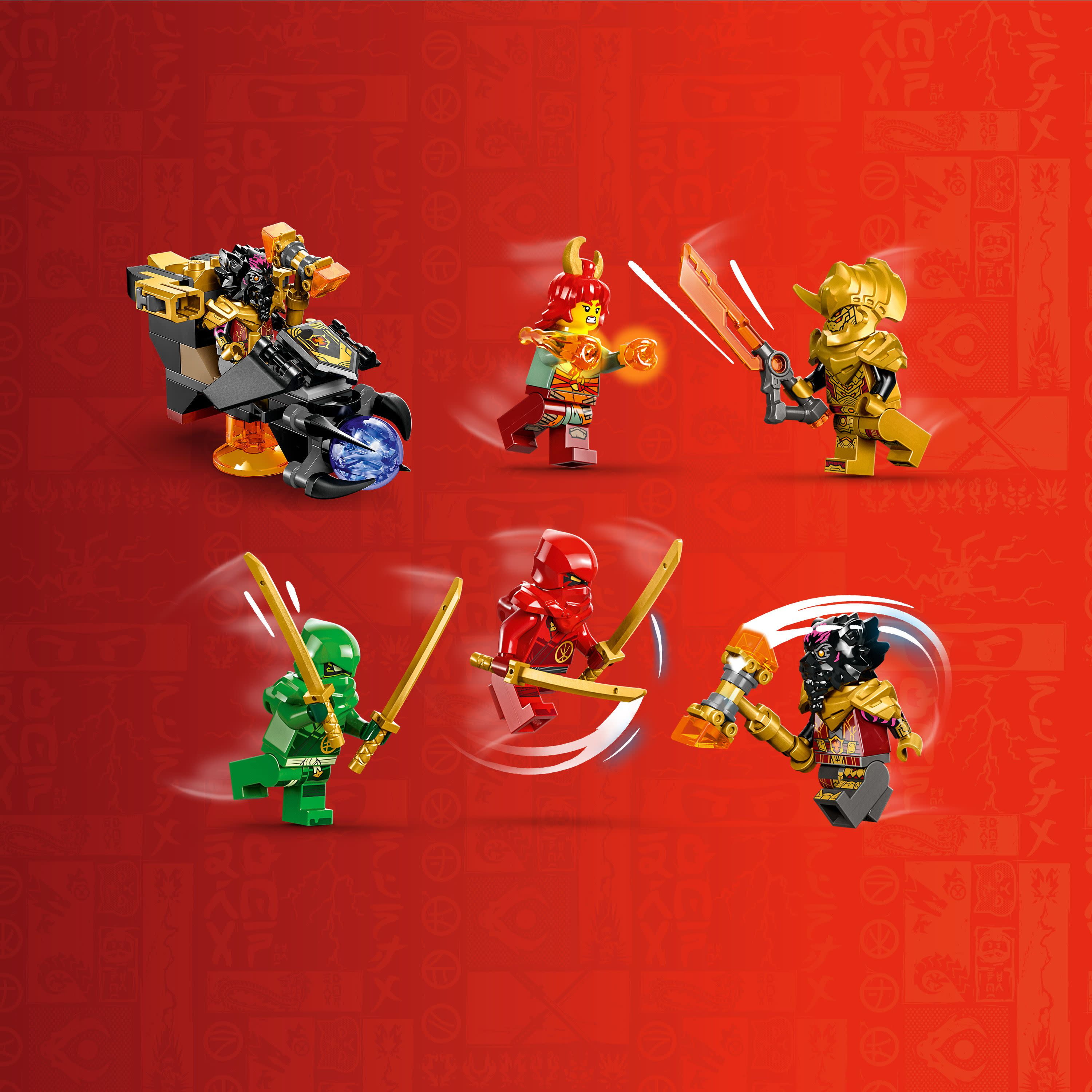 LEGO NINJAGO Heatwave Transforming Lava Dragon 71793 Building Toy Set, Features a Ninja Dragon, a Hovercraft Vehicle and 5 Minifigures, Lava Dragon Toy for Kids Ages 8+ Who Love Ninja Adventures - Image 7
