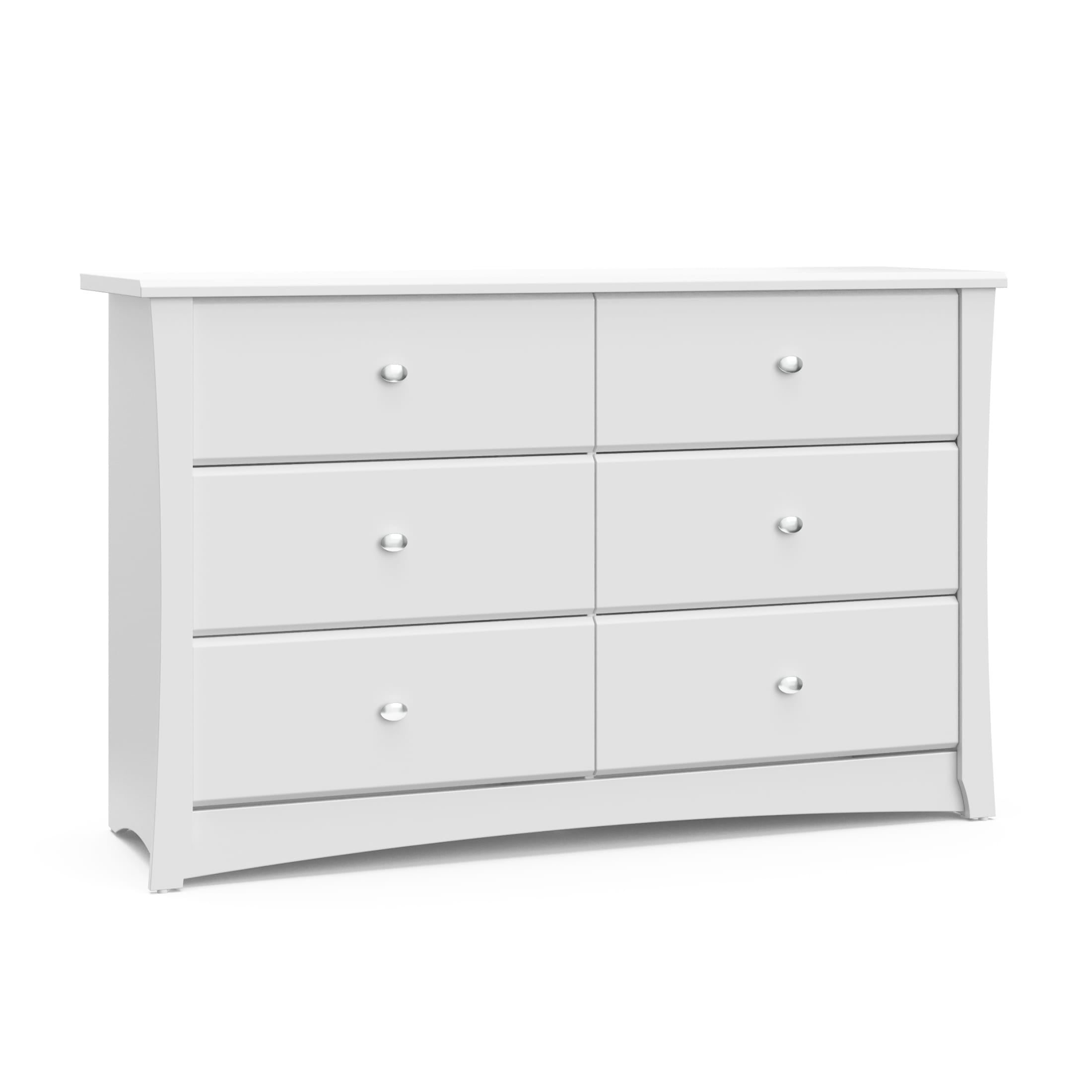 Storkcraft Crescent 6 Drawer Nursery Dresser, White - Image 6