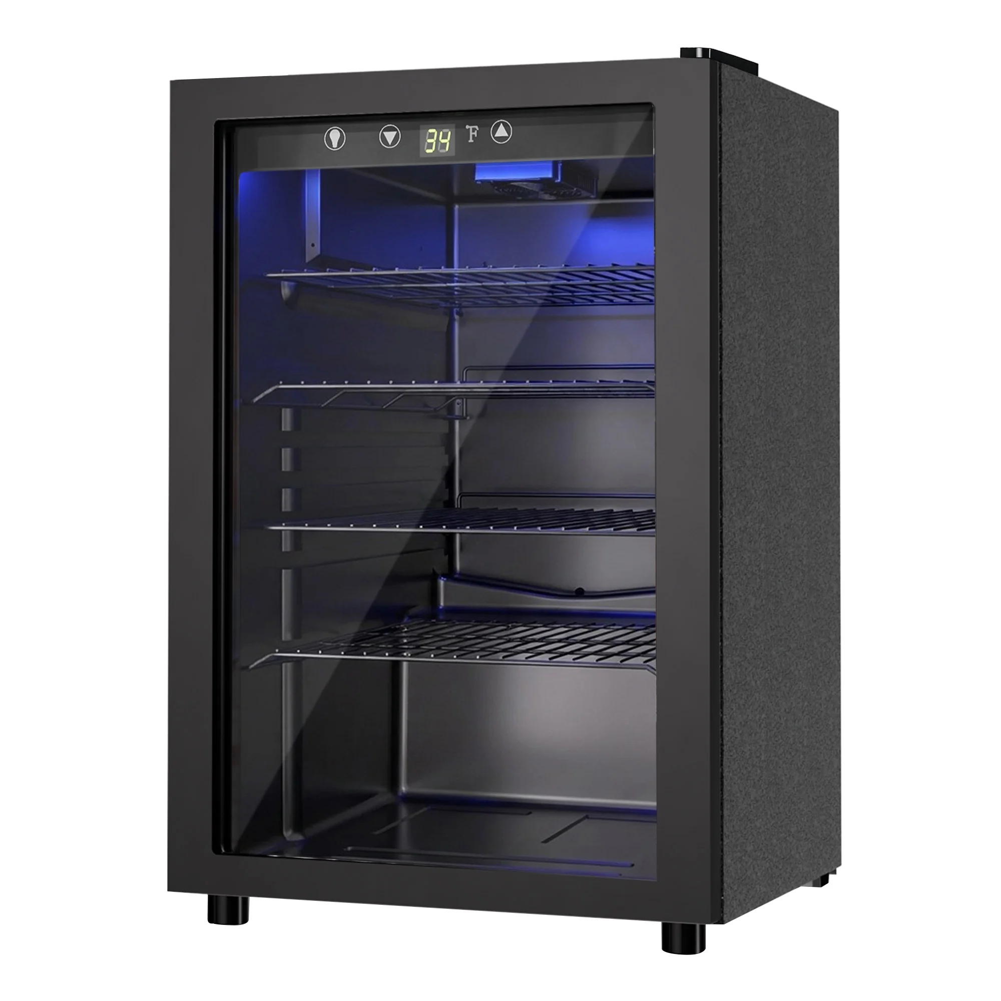 EUHOMY 150 Can Beverage Refrigerator and Mine Cooler with Glass Door with Adjustable Shelves - Image 4