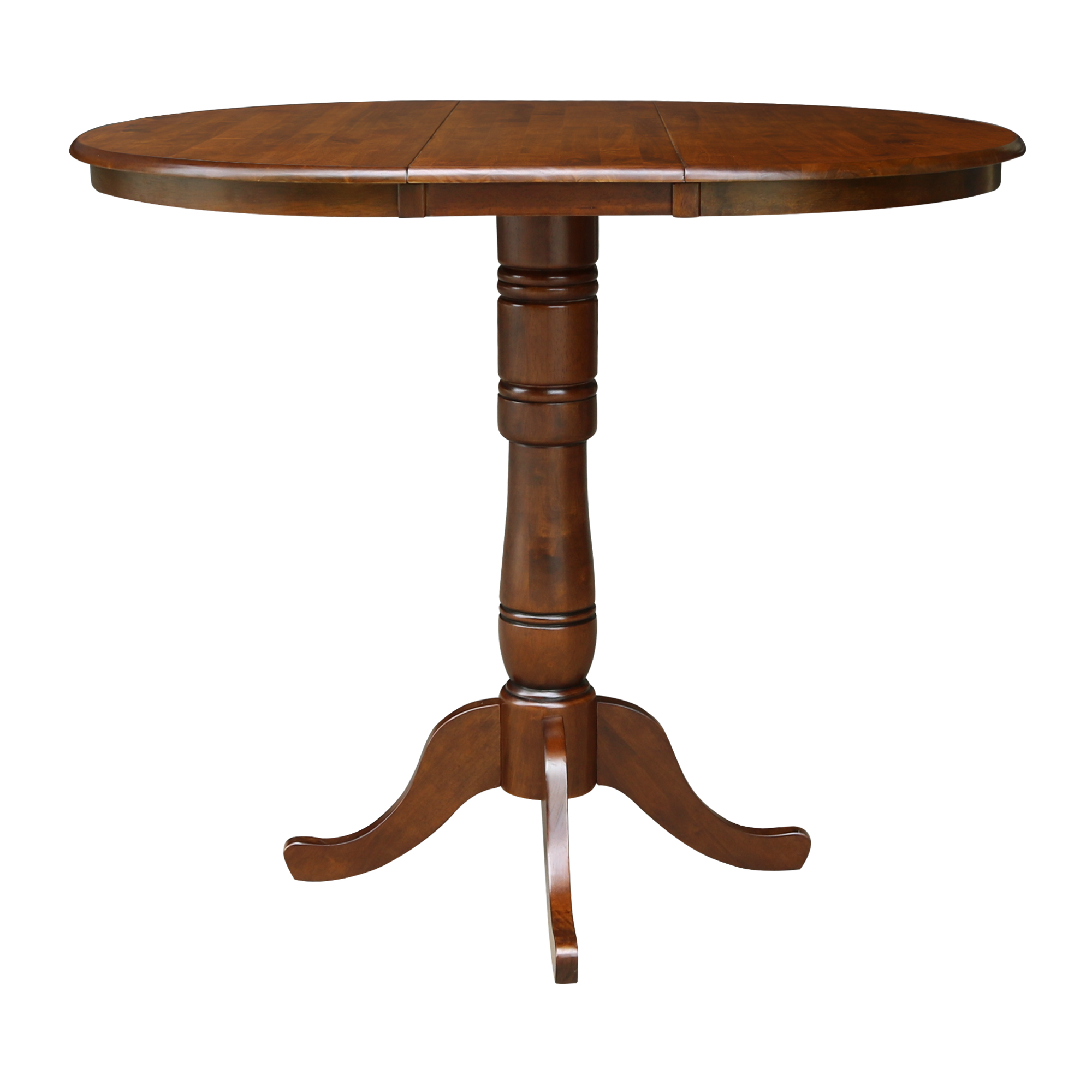 36" Round Top Pedestal Table with 12" Leaf, 40.9"H - Image 7