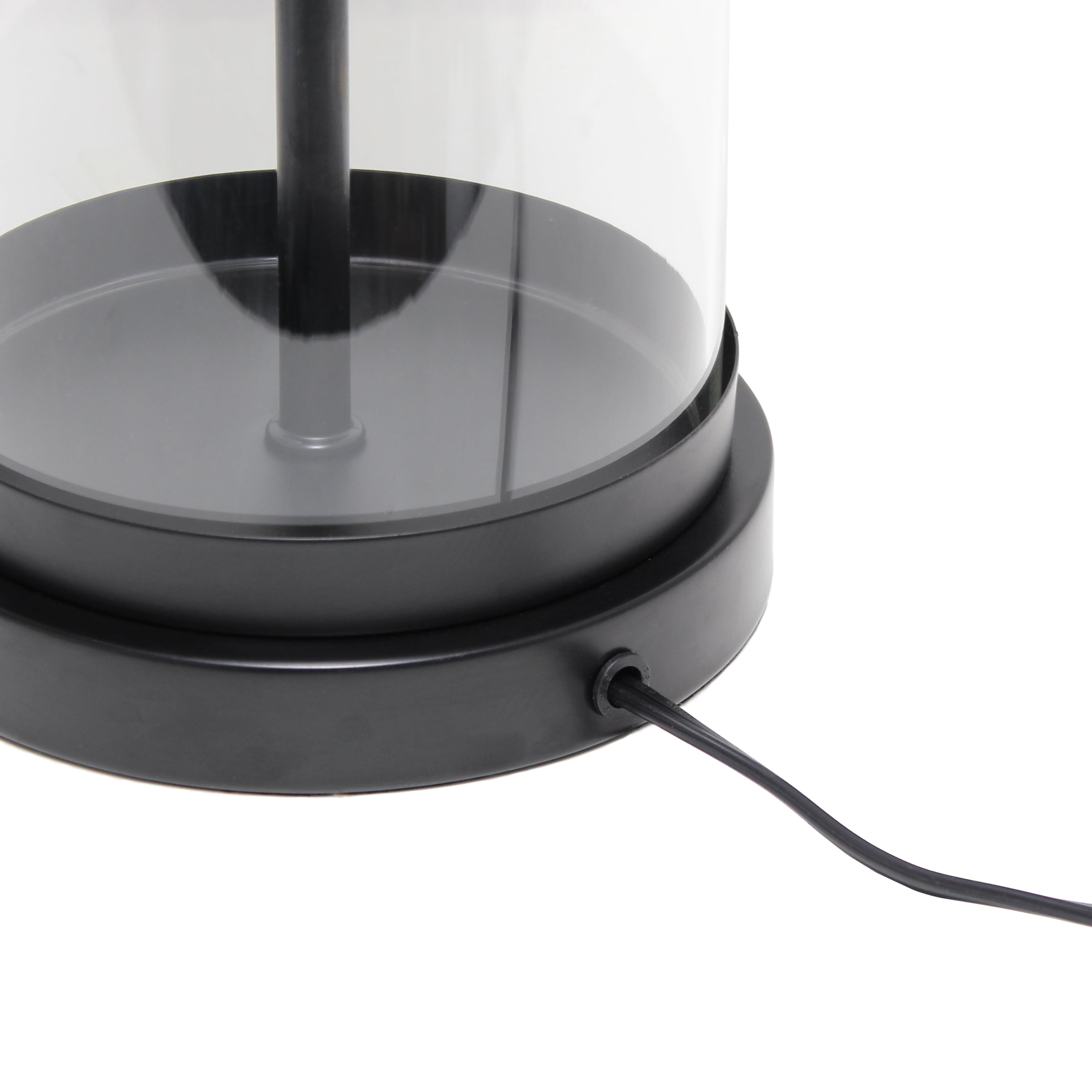 Elegant Designs Enclosed Glass Table Lamp, Black - Image 10