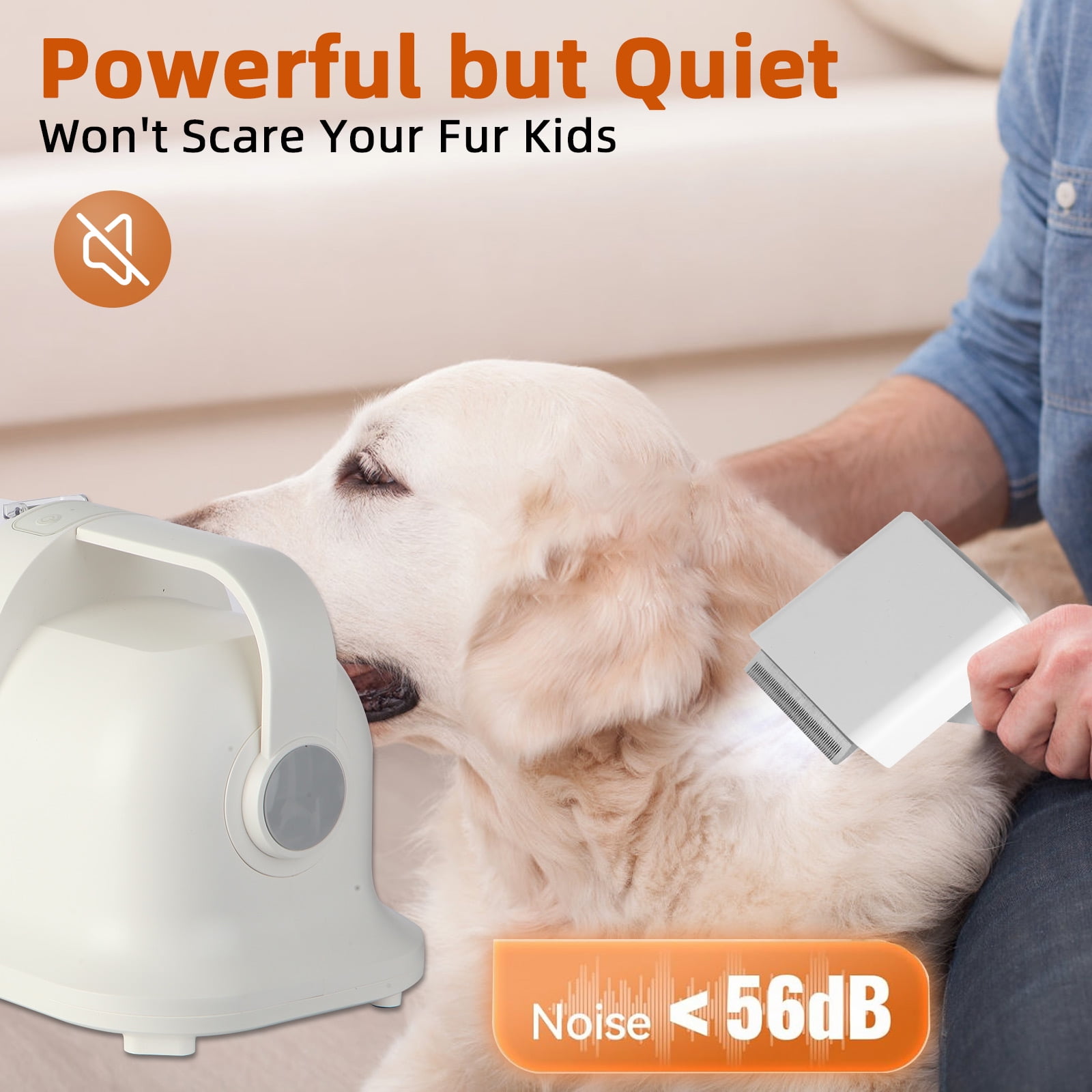 Nanafrog Dog Grooming Kit &Vacuum Pet Grooming Vacuum with 12kPa Maximum Suction Power, 1.4L - Image 2